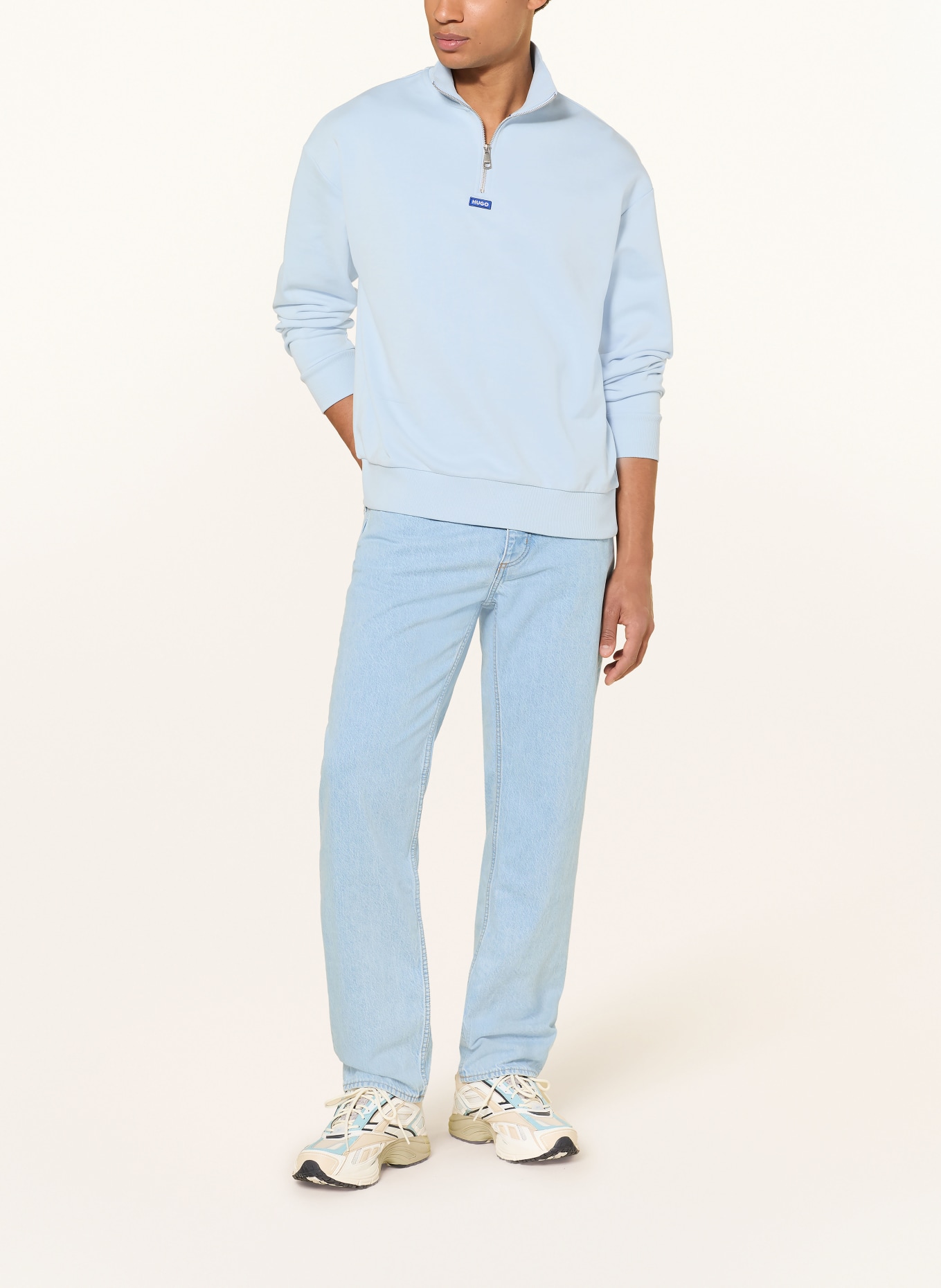 HUGO Sweater NEELER: LICHTBLAUW