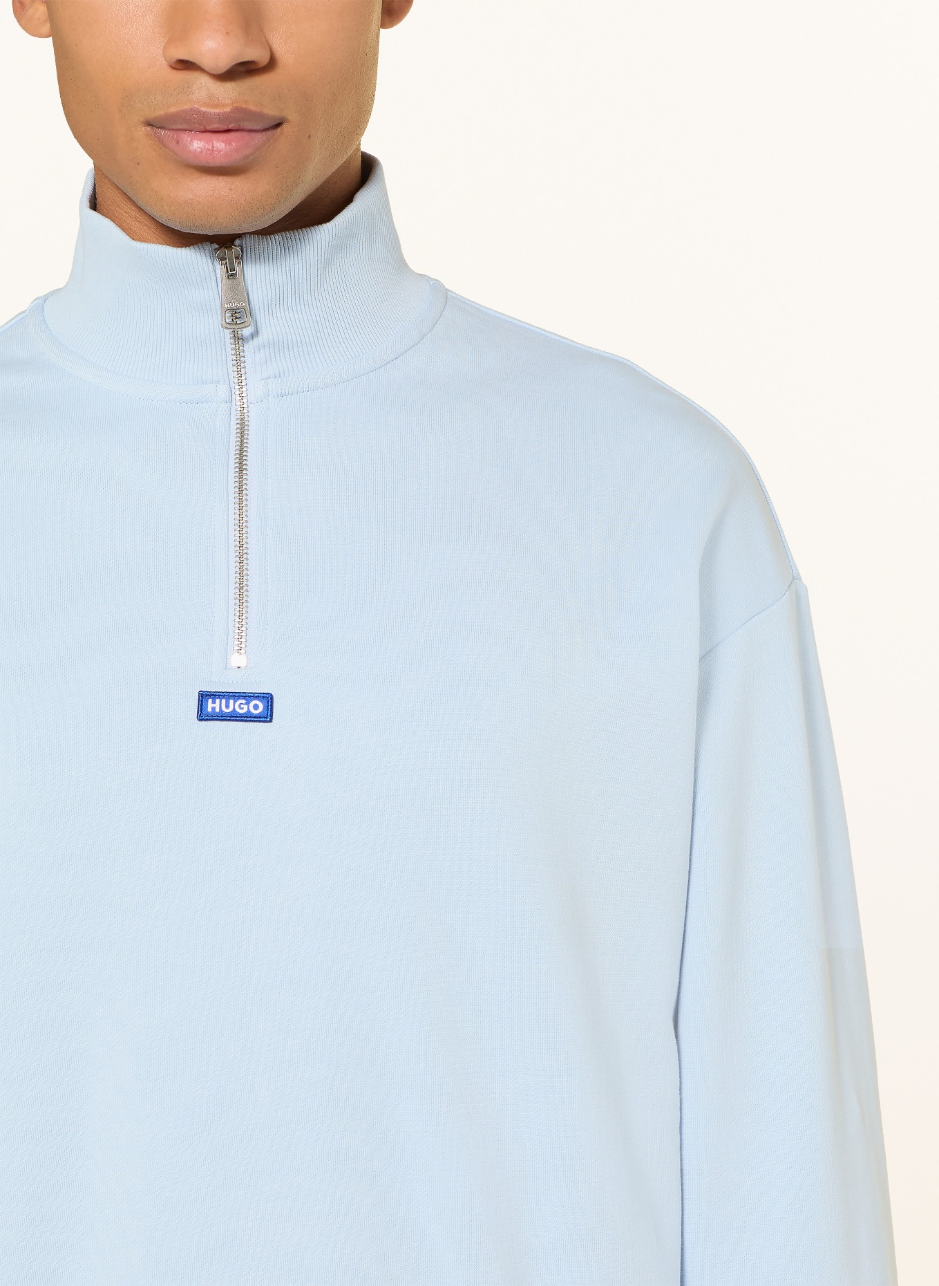 HUGO Sweater NEELER: LICHTBLAUW