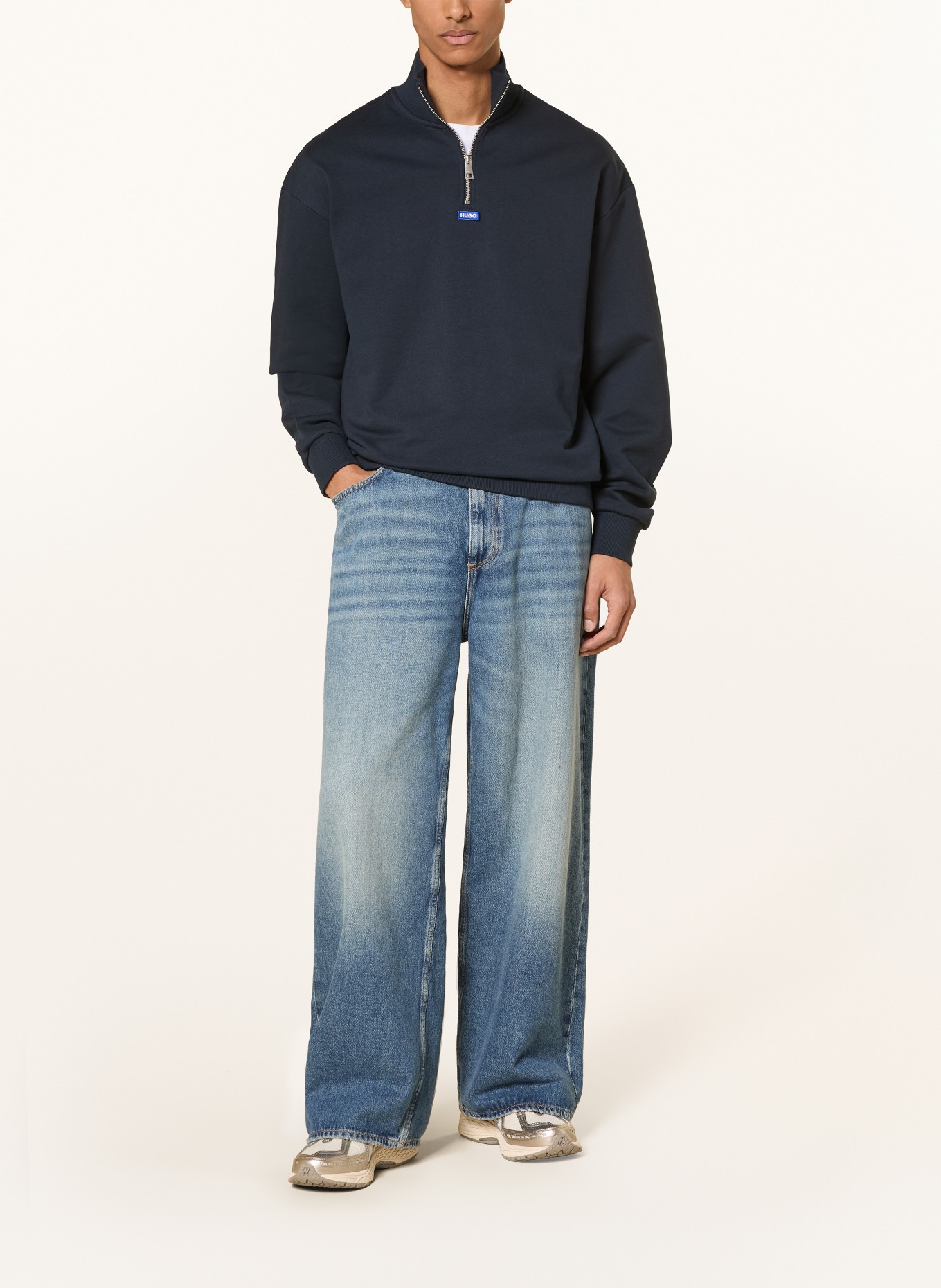 HUGO Sweater NEELER: DONKERBLAUW