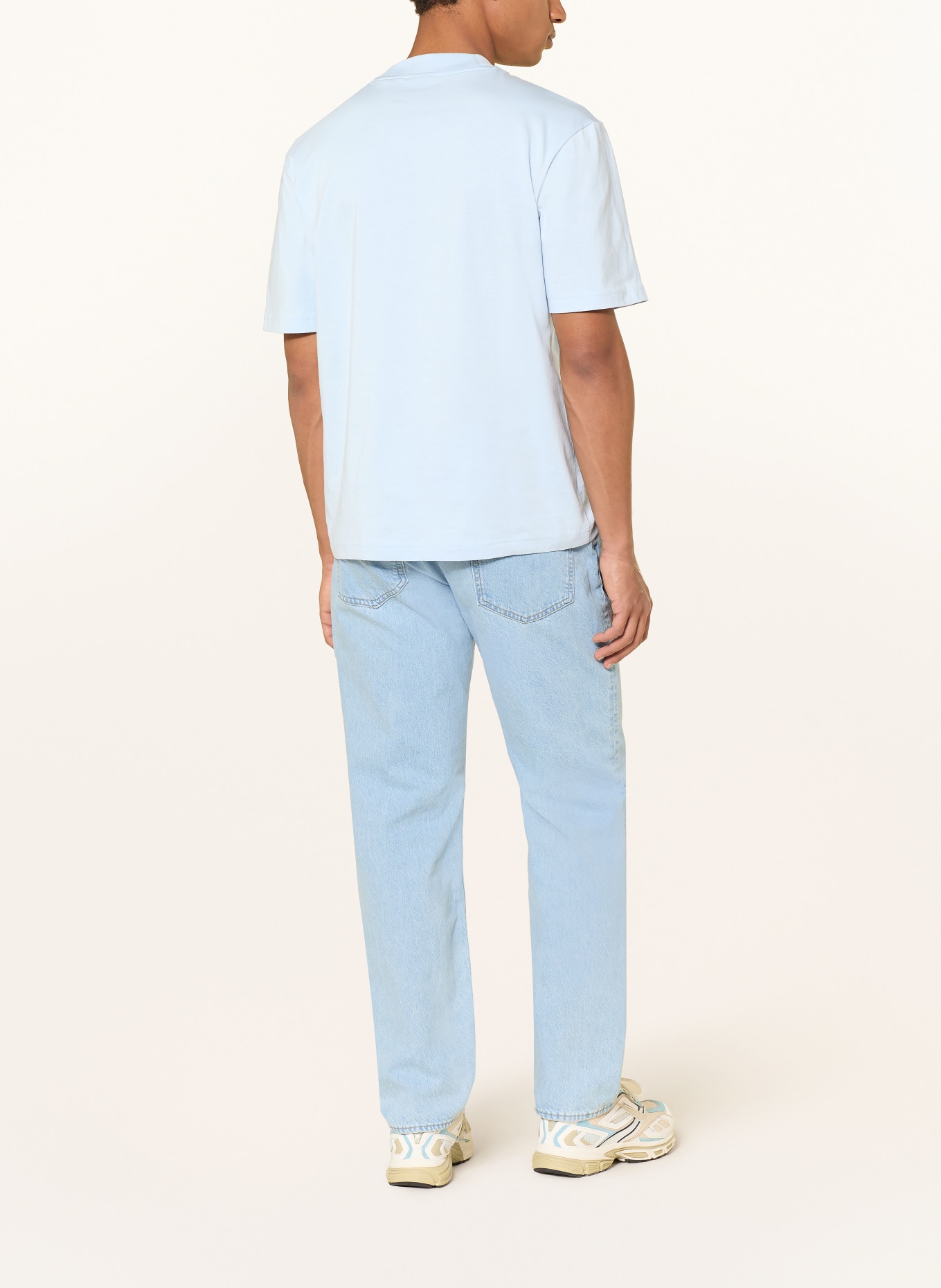 HUGO T-shirt NIEROS: LICHTBLAUW