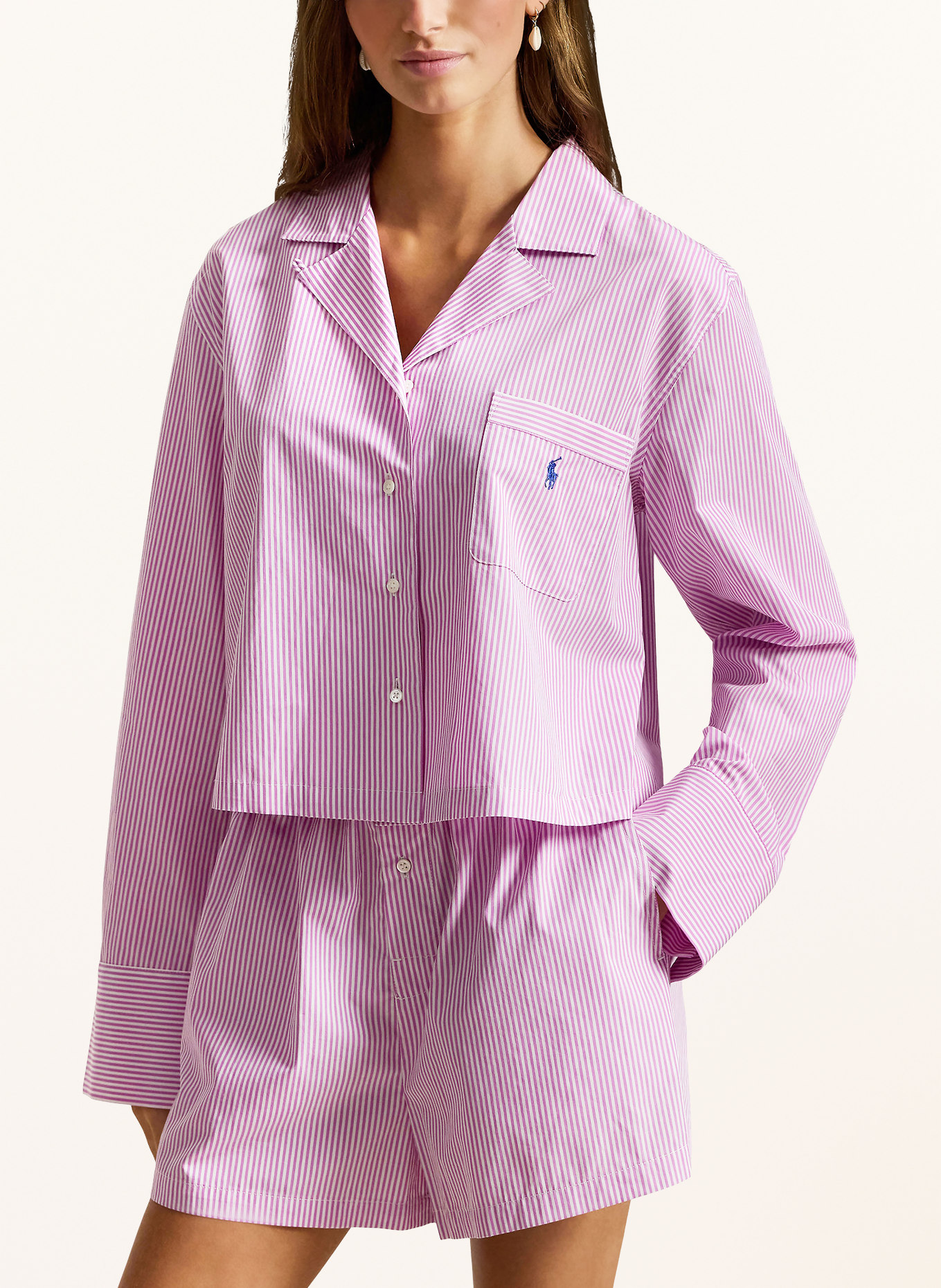 POLO RALPH LAUREN pyjama: ROSE / BLANC