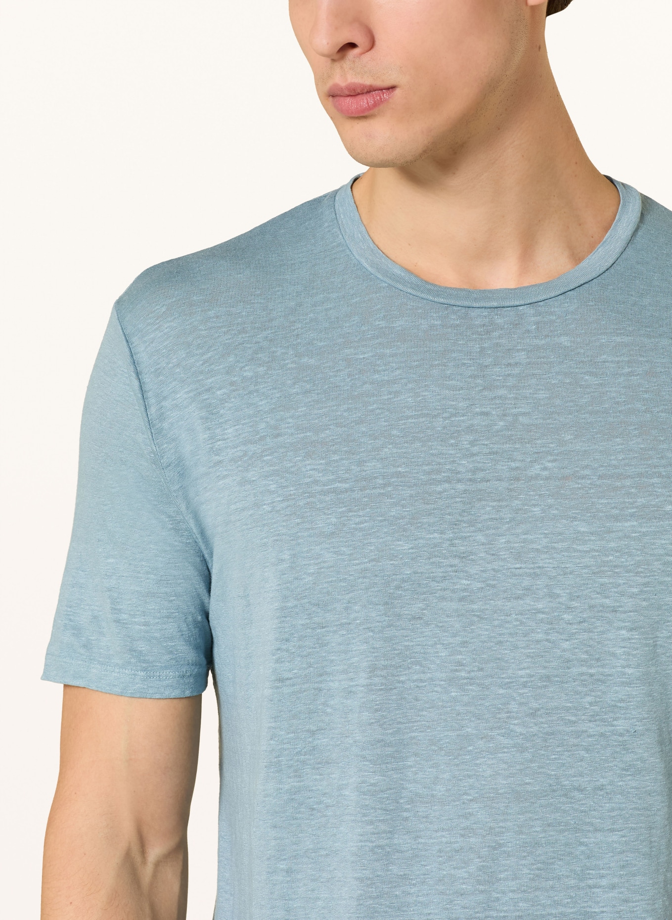 DANIELE FIESOLI T-Shirt aus Leinen: BLAUGRAU