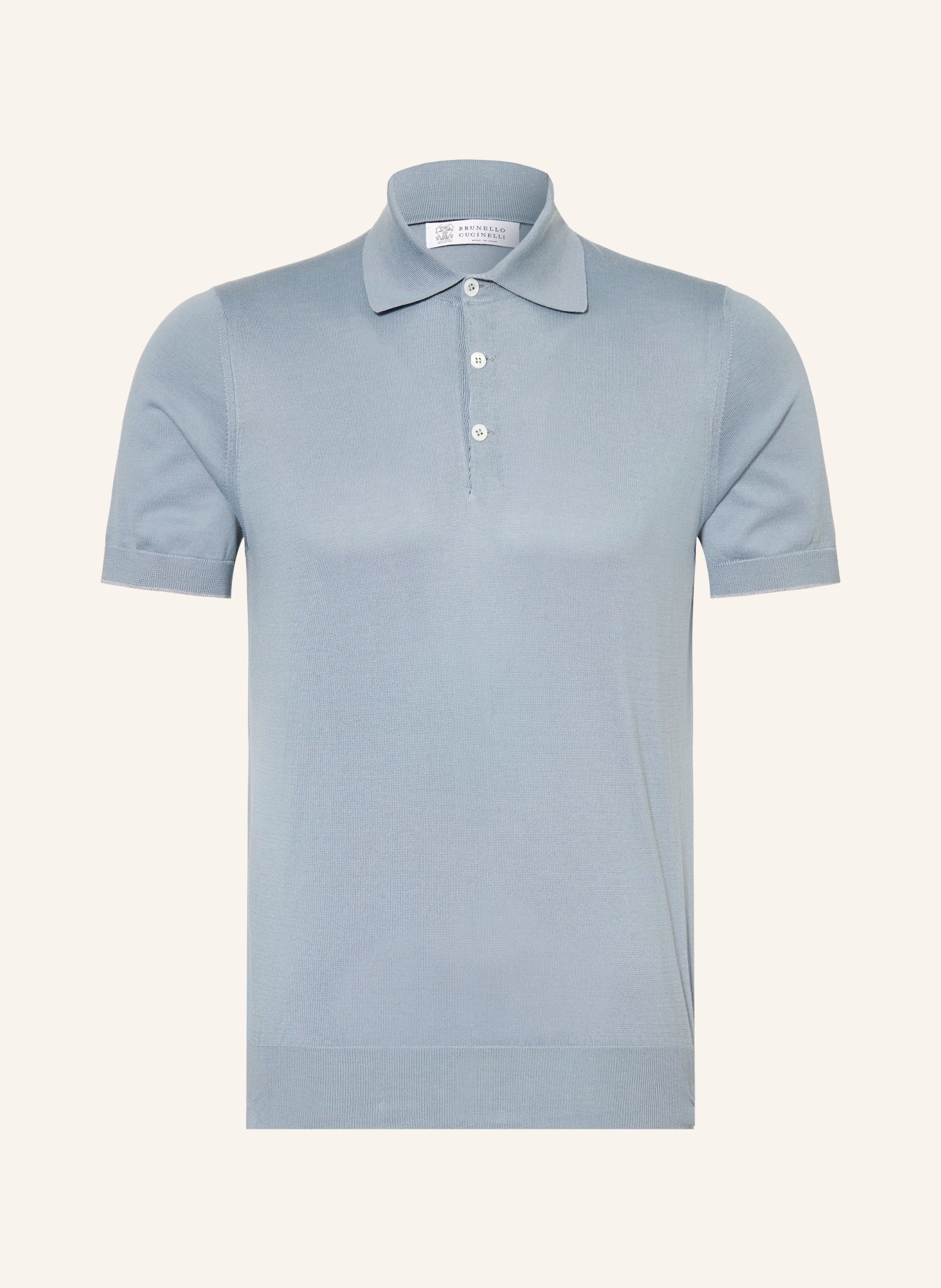 BRUNELLO CUCINELLI Jersey polo shirt: LIGHT BLUE