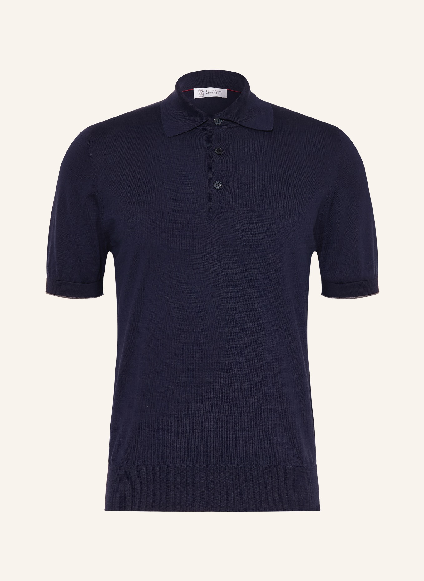 BRUNELLO CUCINELLI Jersey-Poloshirt: DUNKELBLAU