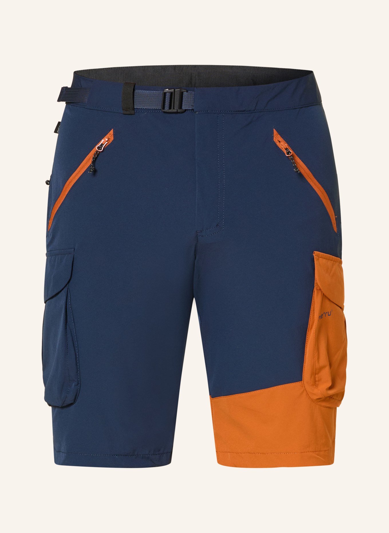 me°ru' Short de trekking ROSARIO: BLEU FONCÉ / ORANGE