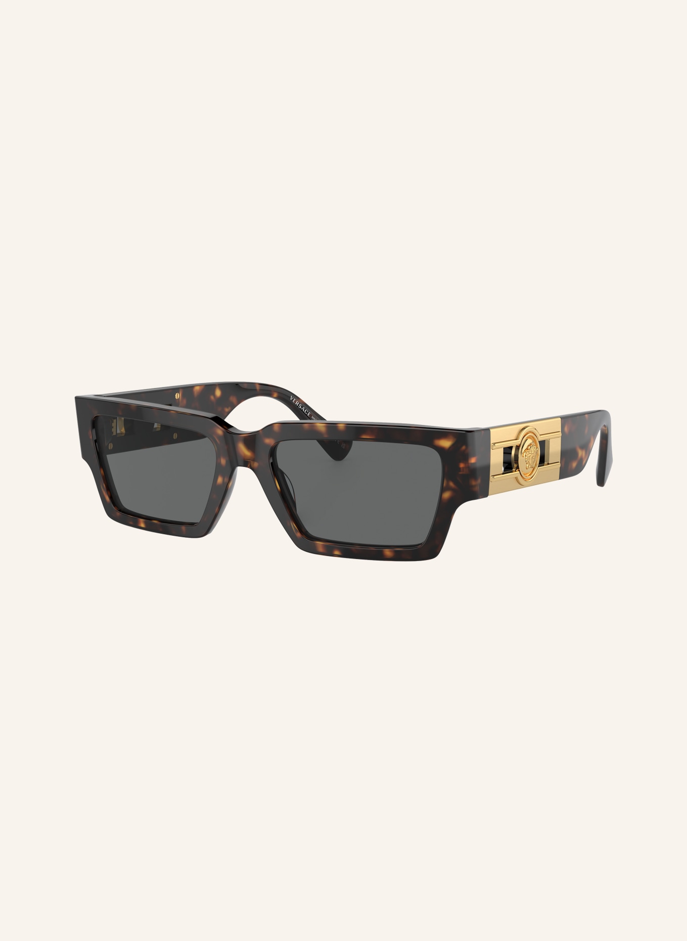 VERSACE Okulary przeciwsłoneczne VE4459: HAVANA/ CIEMNOSZARY