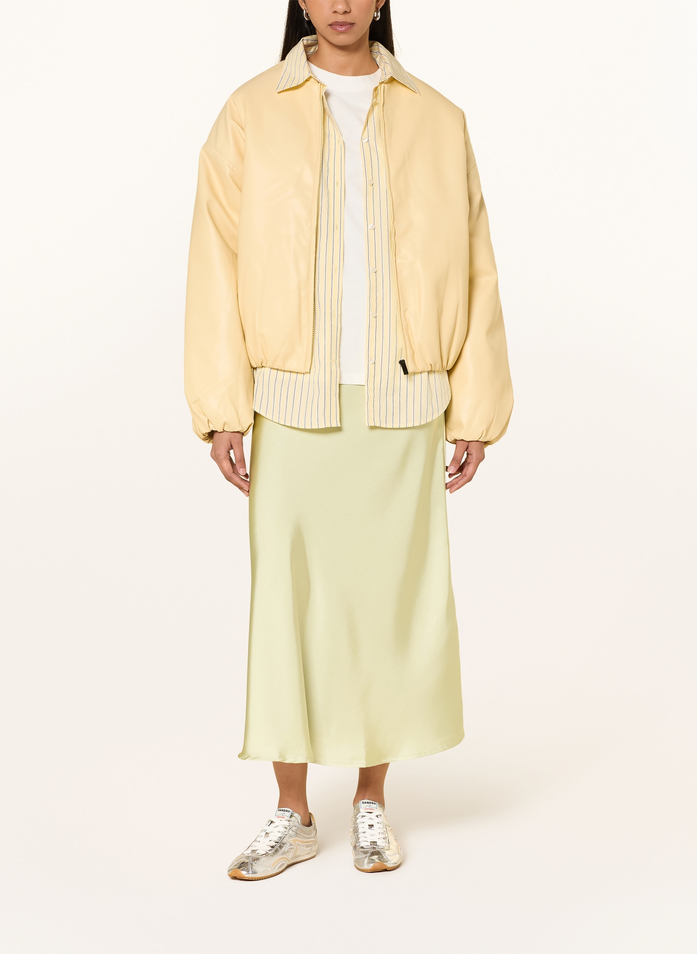 NEO NOIR Satinrock BOVARY: HELLGRÜN