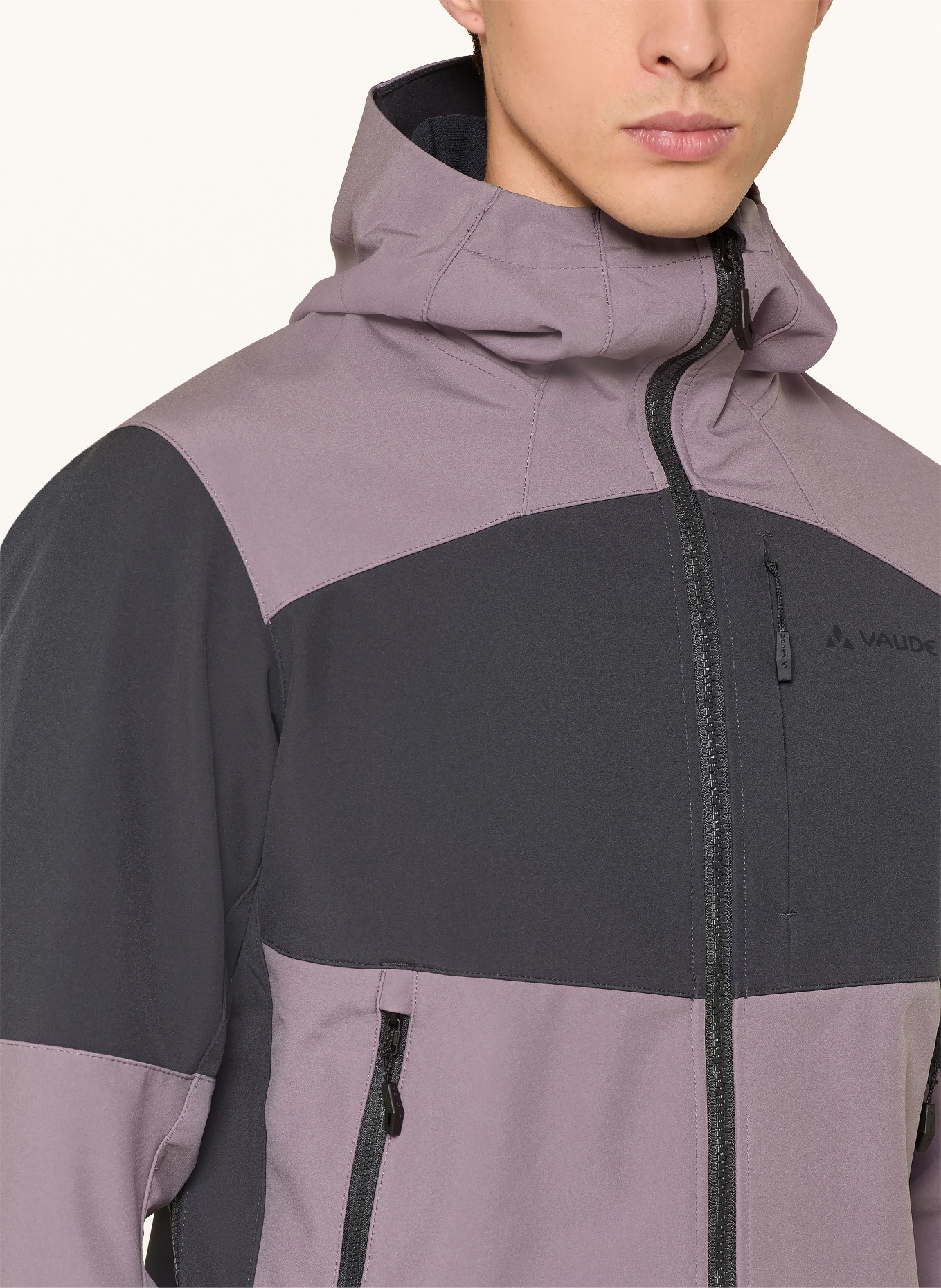 VAUDE ROCCIA II softshell jacket: PURPLE / DARK GRAY
