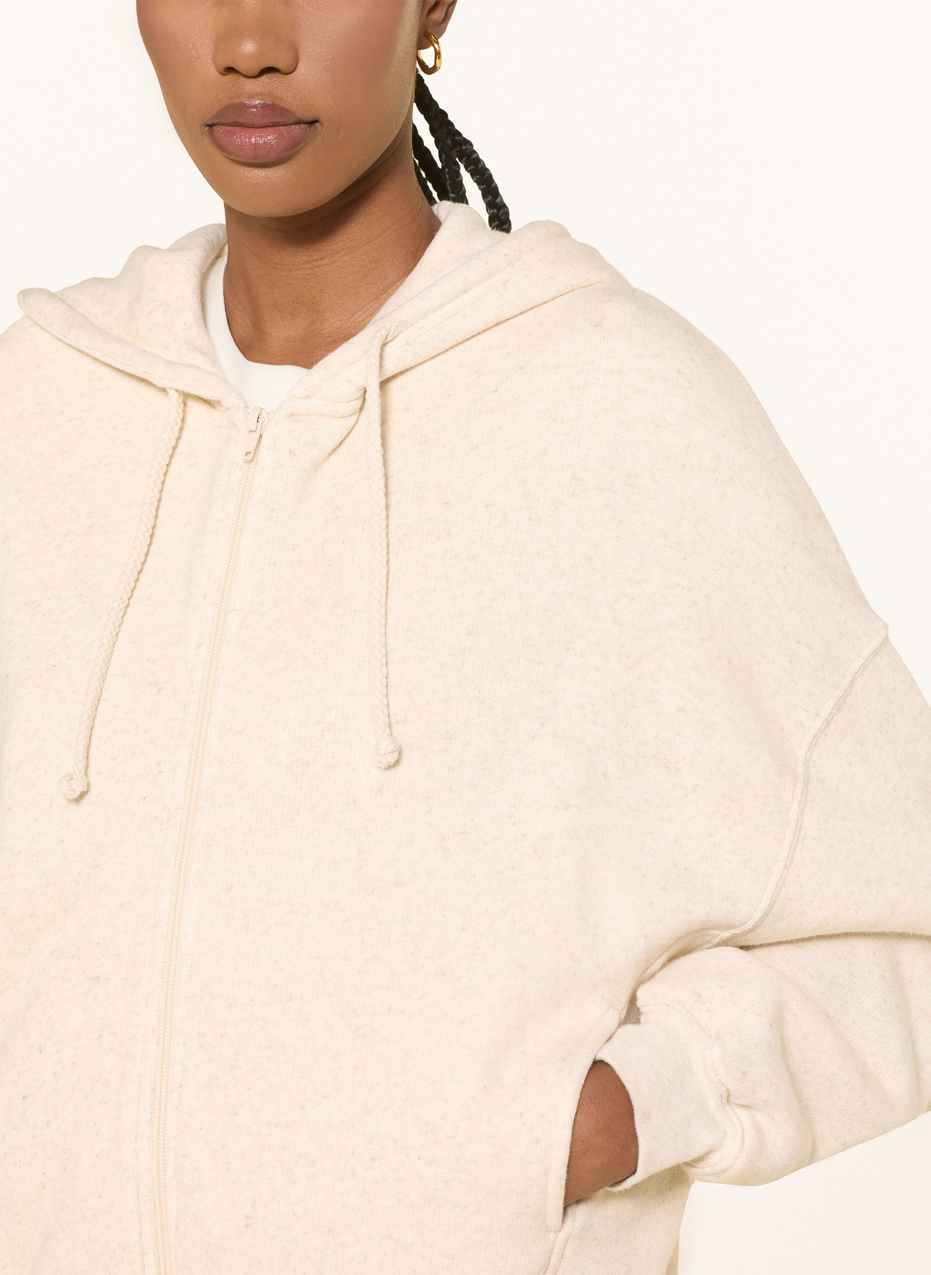 American Vintage Oversized-Sweatjacke ITONAY: ECRU