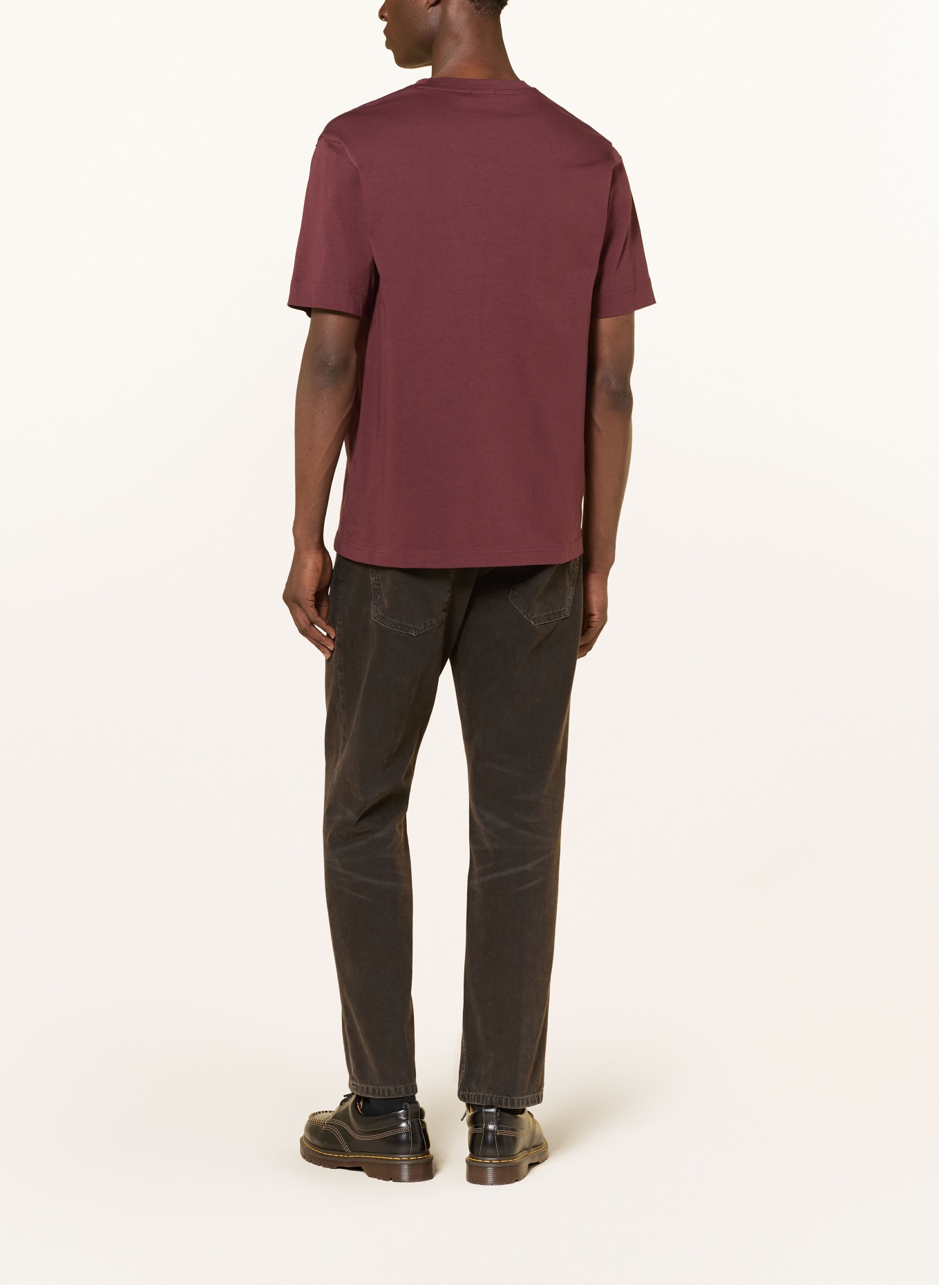 DRYKORN T-Shirt RAPHAEL: DUNKELROT