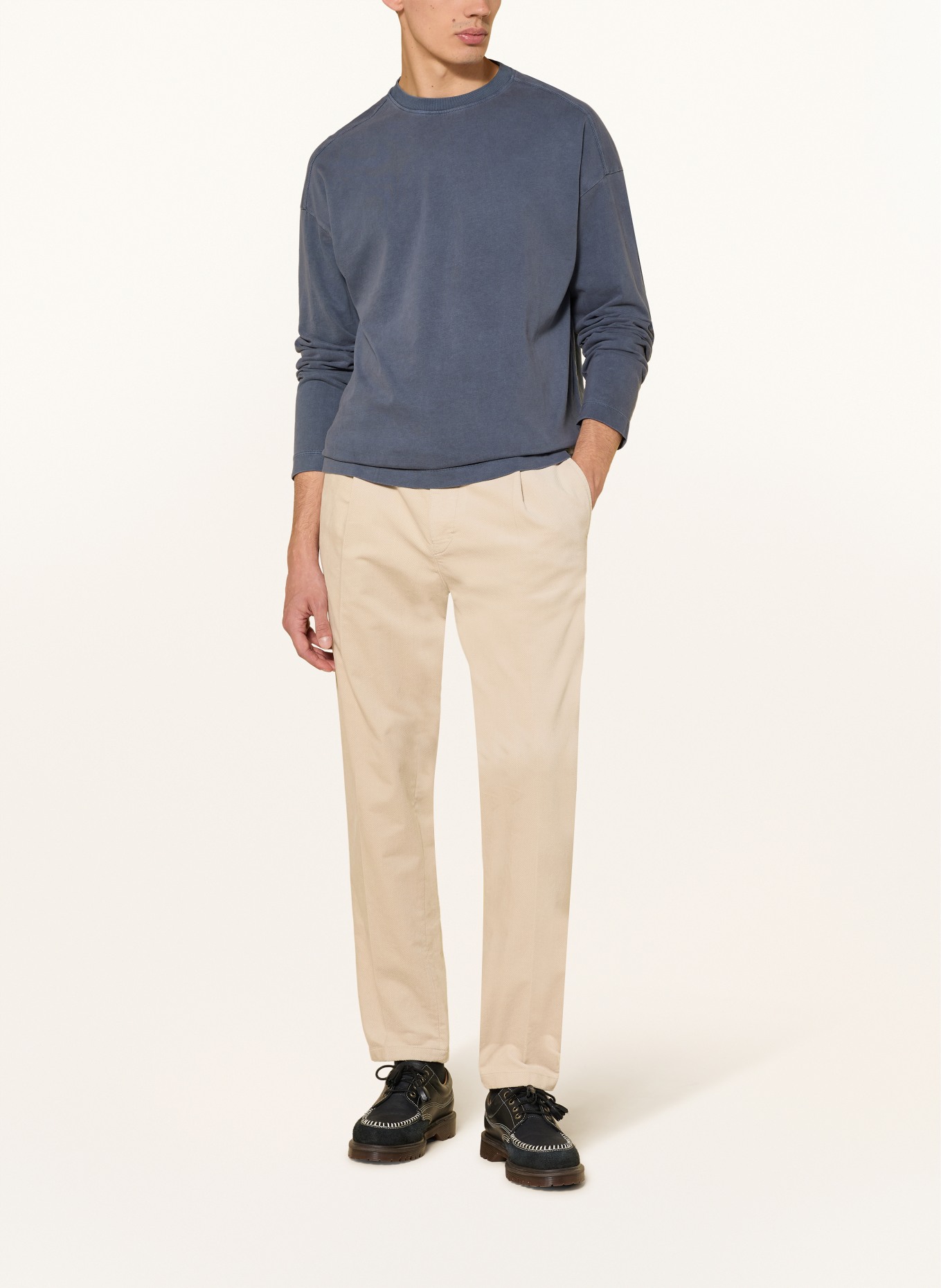 DRYKORN Longsleeve MARRIO: BLAUGRAU