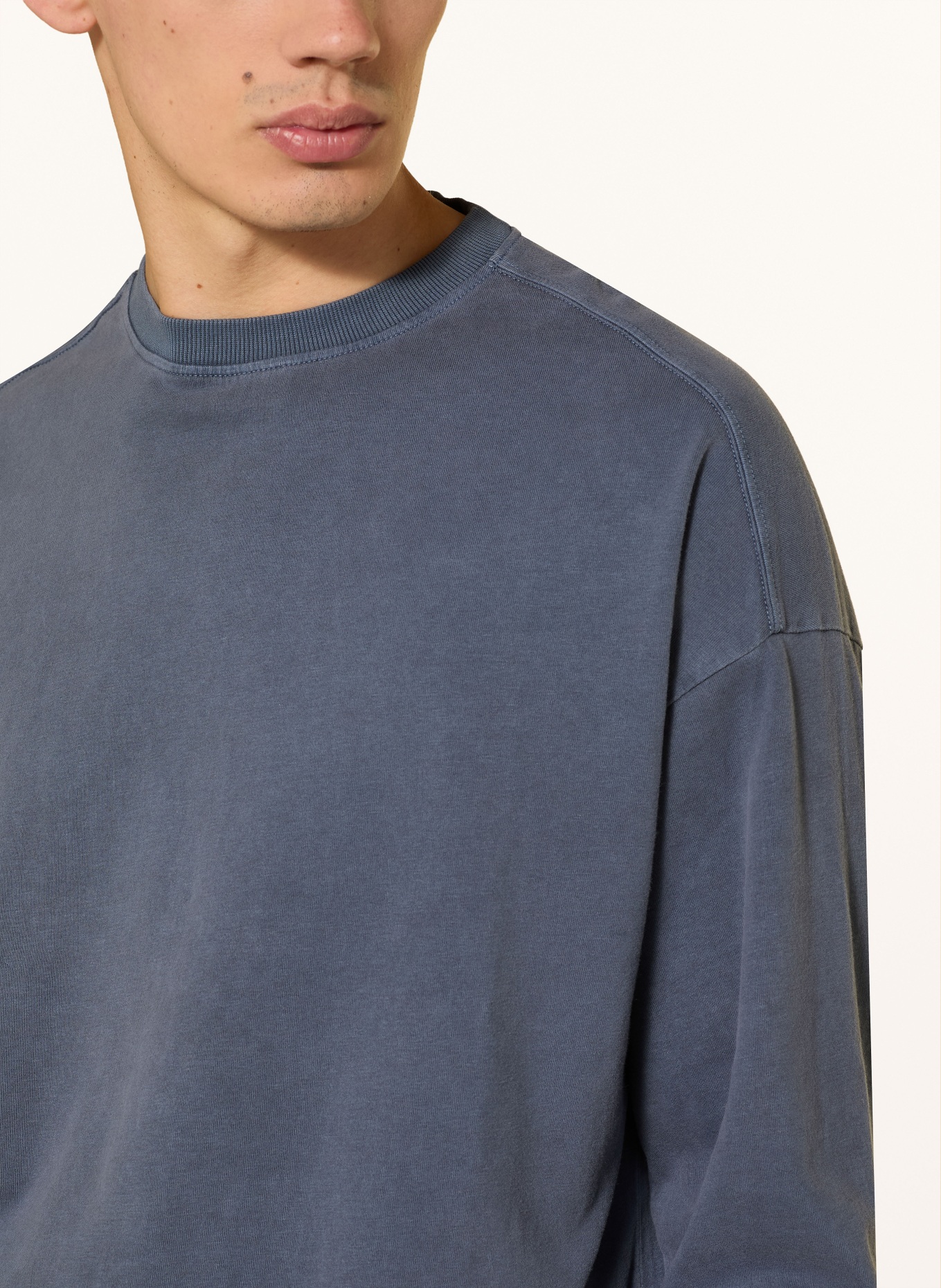 DRYKORN Longsleeve MARRIO: BLAUGRAU