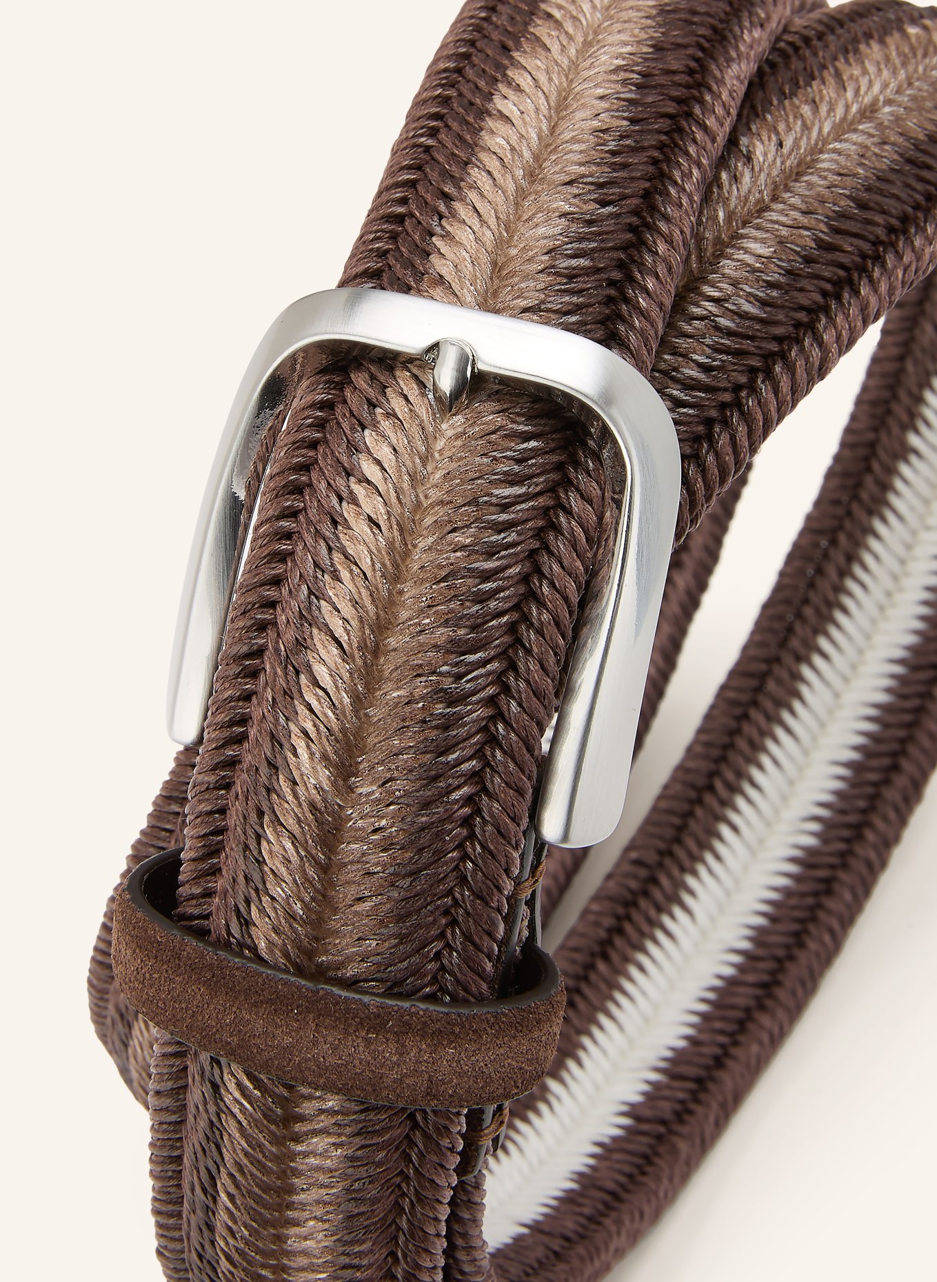 VENETA CINTURE Gürtel: DUNKELBRAUN / SILBER / TAUPE