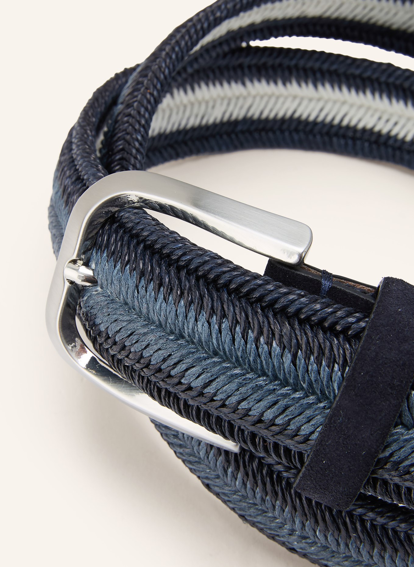 VENETA CINTURE Opasek: TMAVĚ MODRÁ / STŘÍBRNÁ / MODRÁ