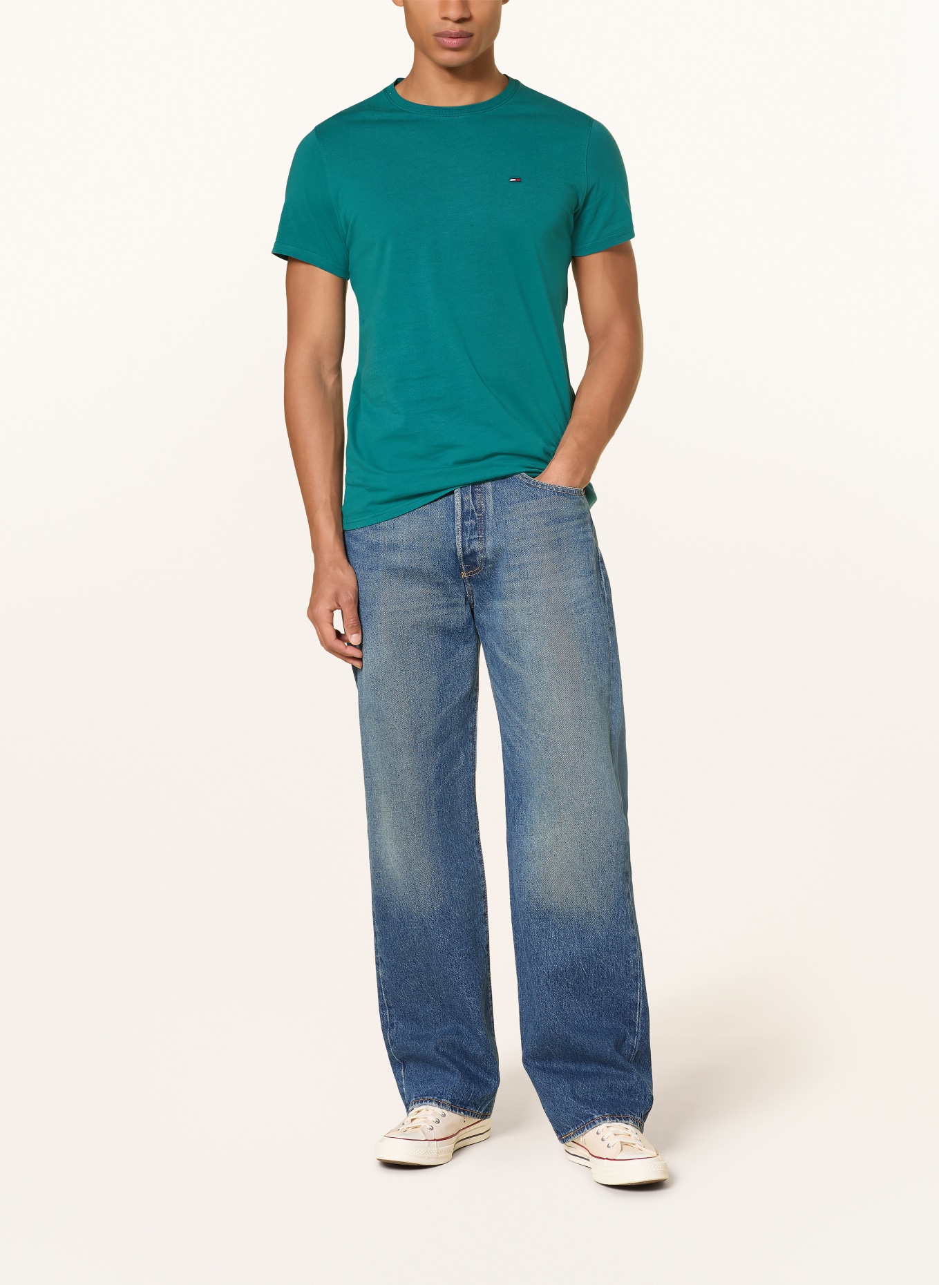TOMMY JEANS T-Shirt: PETROL