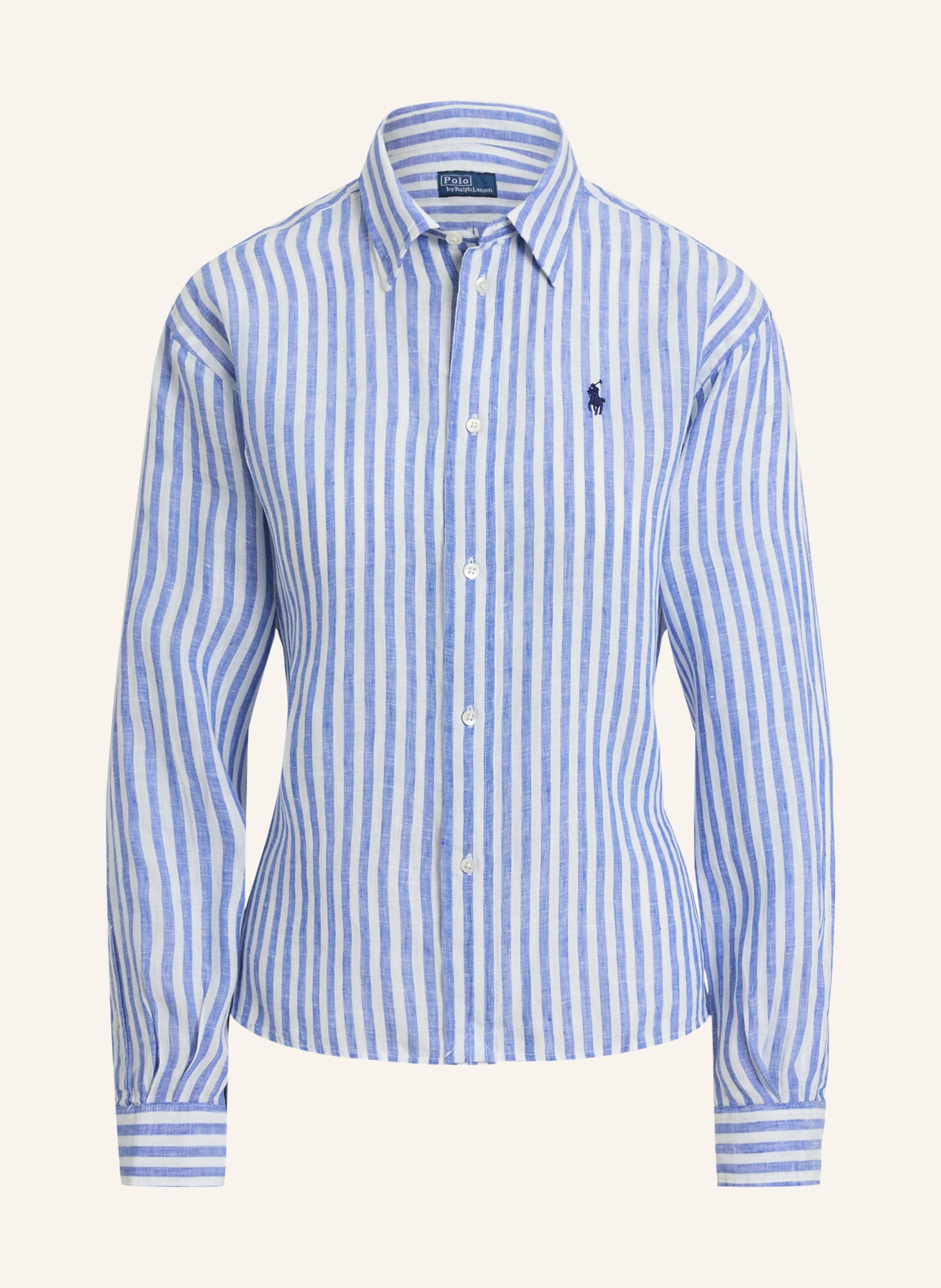 POLO RALPH LAUREN Koszula z lnu: NIEBIESKI / BIAŁY