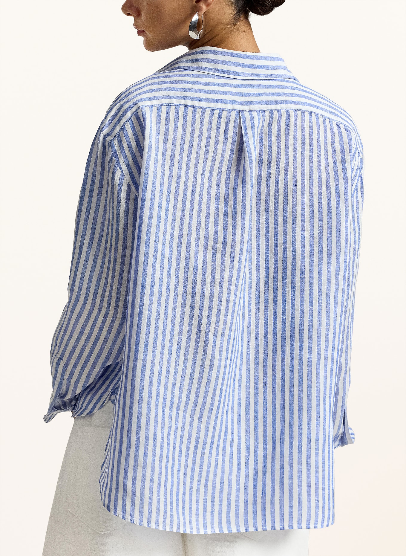 POLO RALPH LAUREN Koszula z lnu: NIEBIESKI / BIAŁY