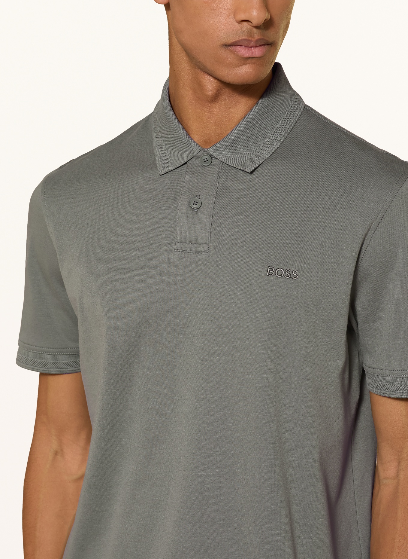 BOSS Jersey polo shirt PE: TAUPE