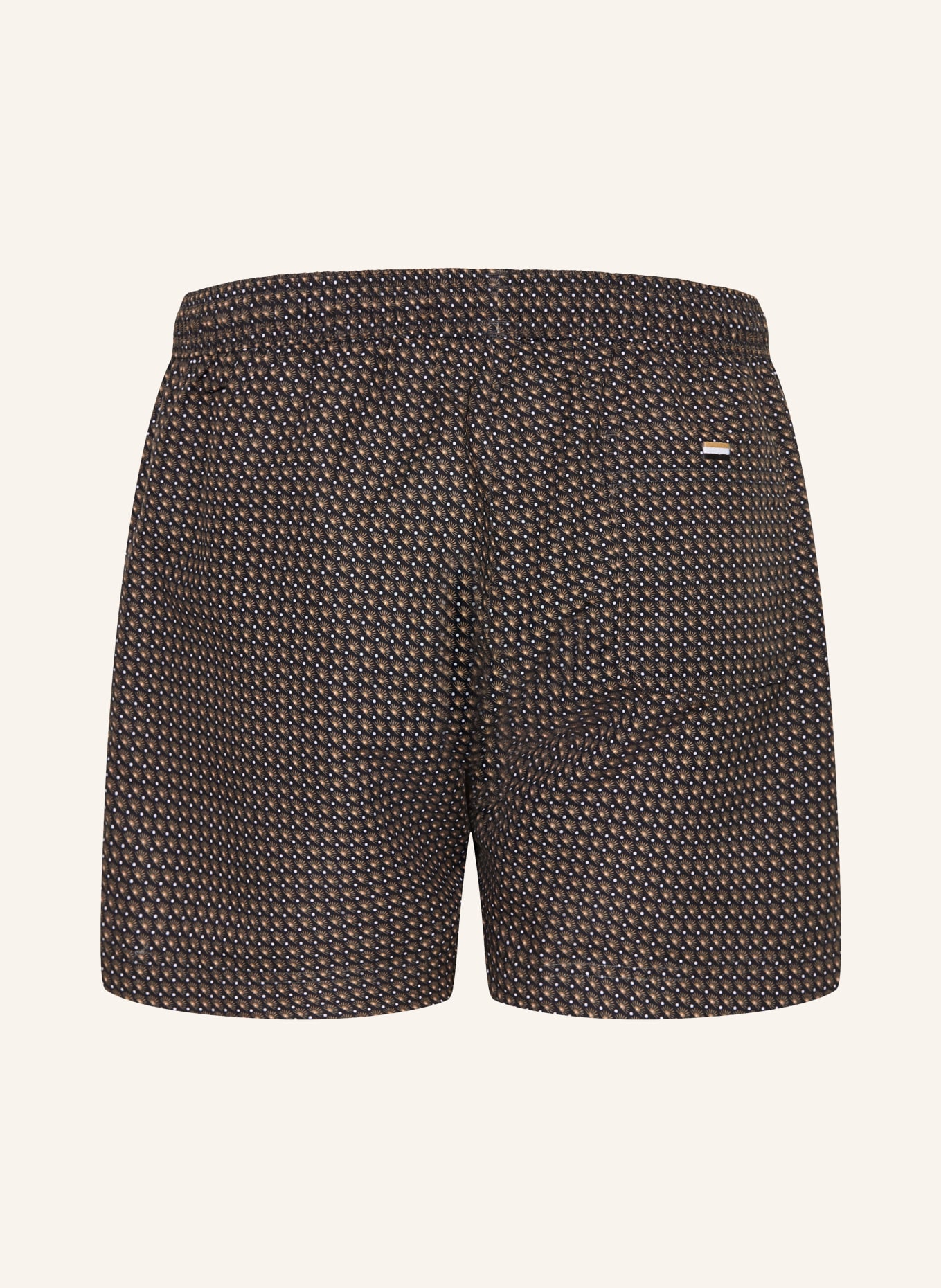 BOSS Zwemshort VIBE: ZWART / CAMEL / LICHTBLAUW
