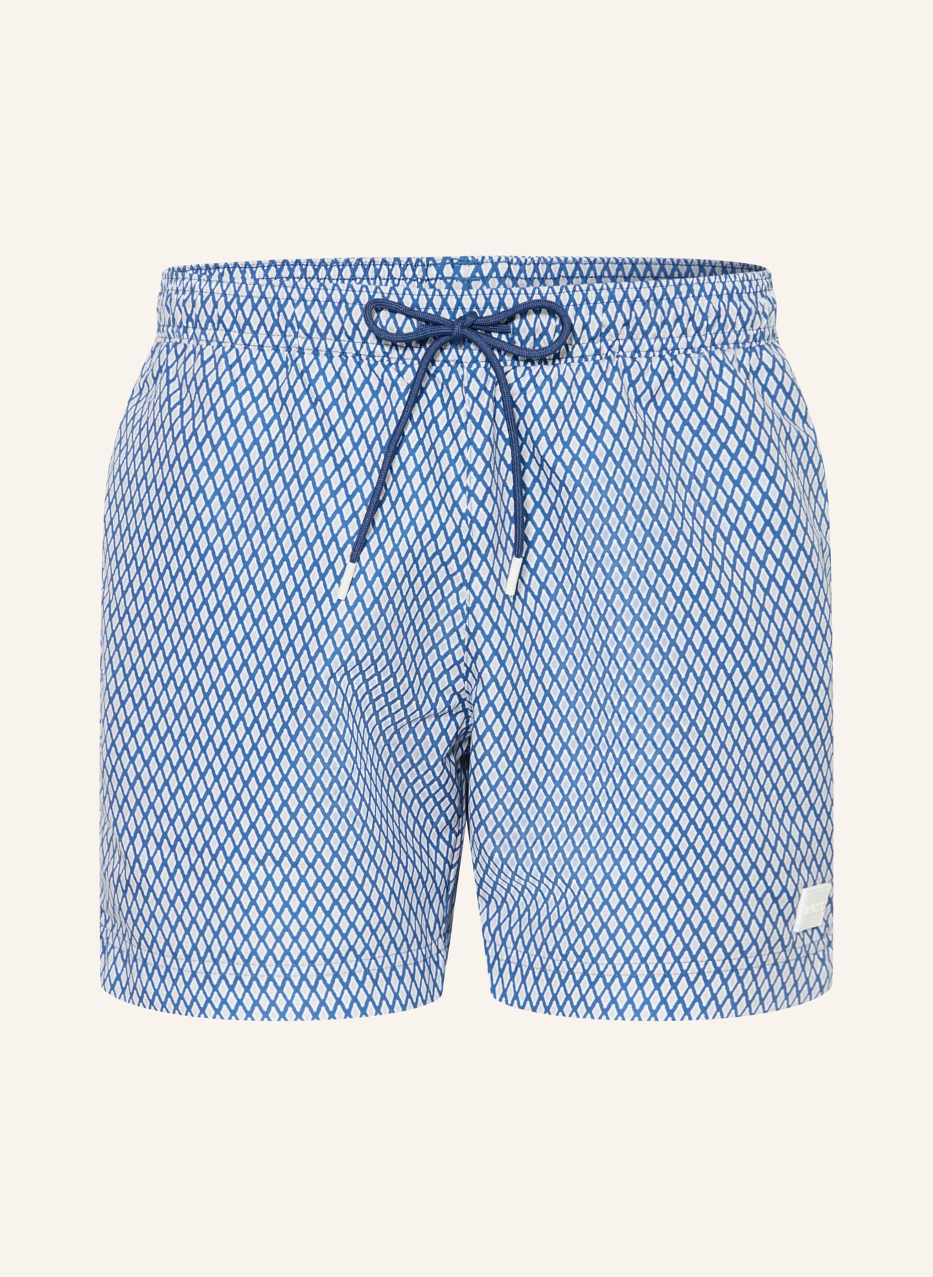 BOSS Zwemshort VIBE: BLAUW / BEIGE / WIT