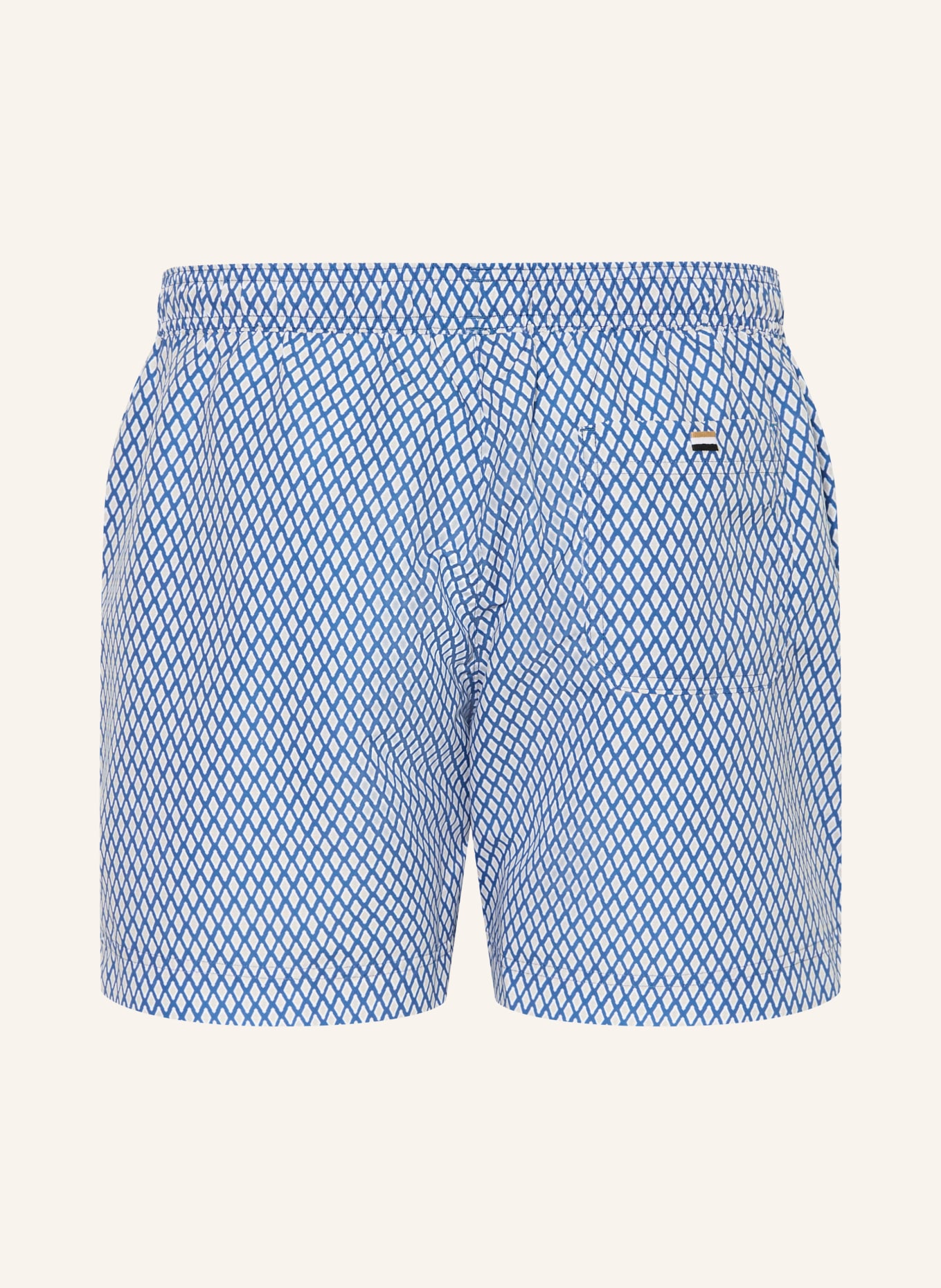BOSS Zwemshort VIBE: BLAUW / BEIGE / WIT