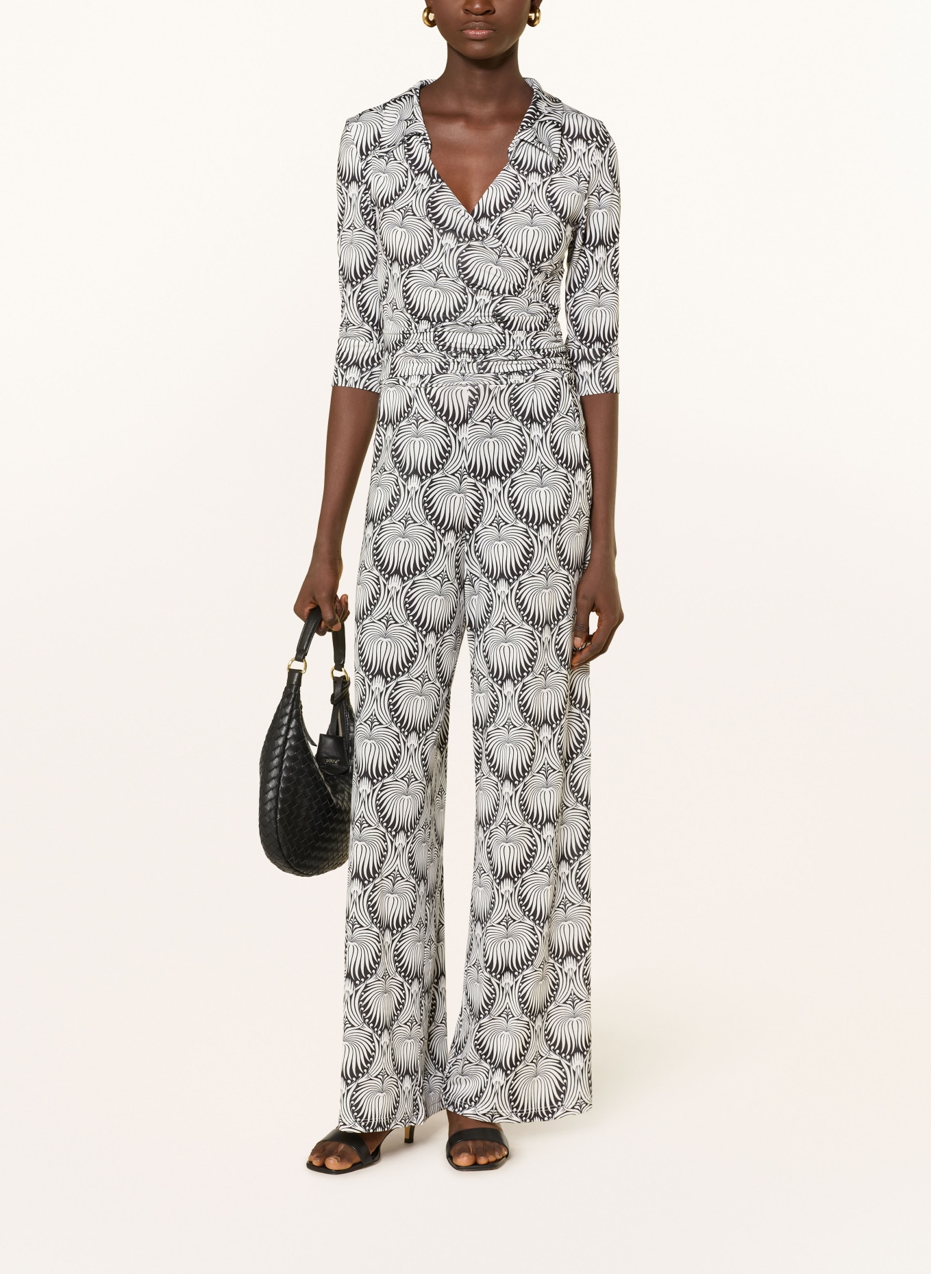 marivie Kombinezon z rękawem 3/4: CZARNY / BIAŁY