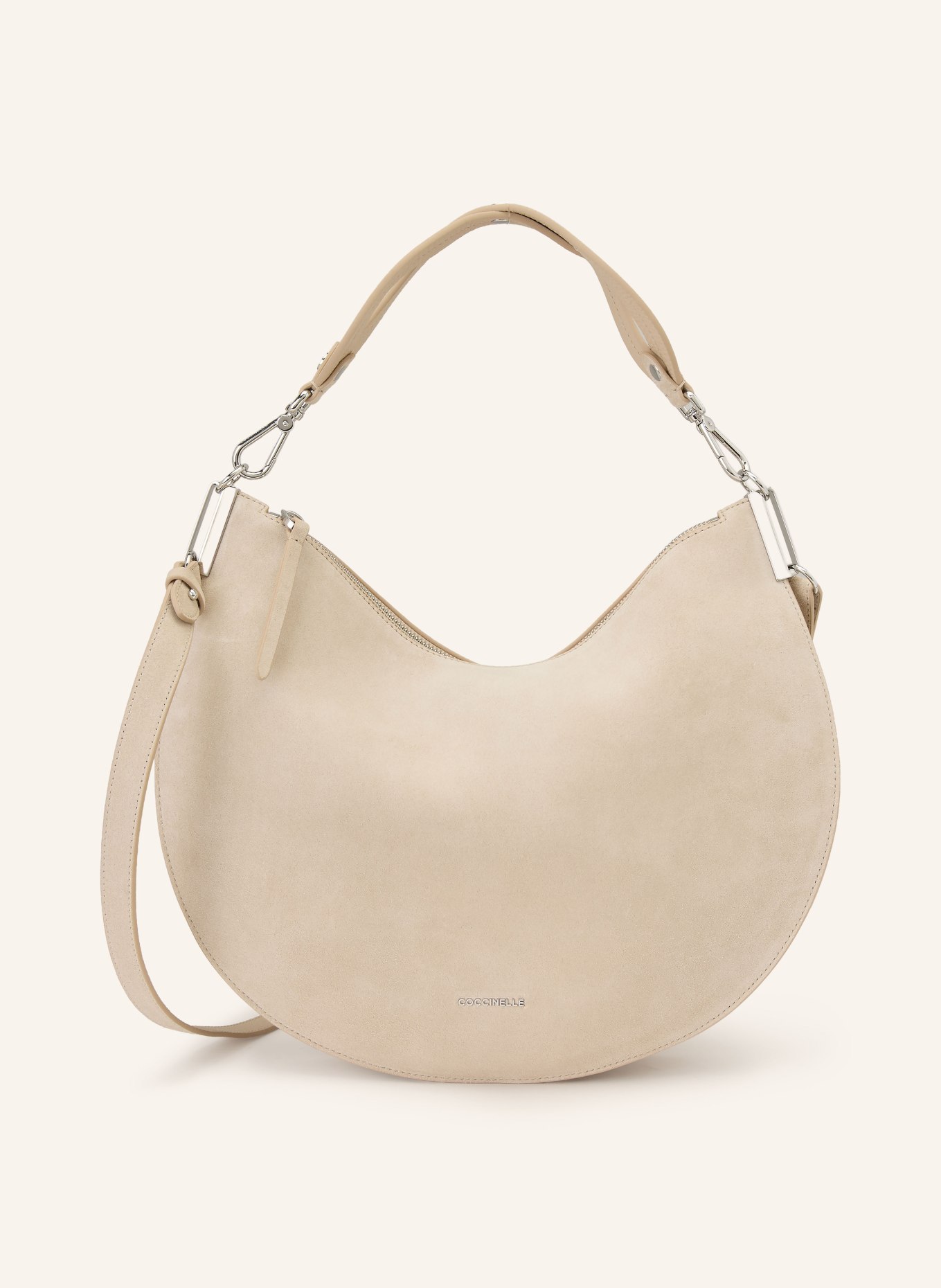 COCCINELLE sac hobo: MARRON CLAIR / ARGENT