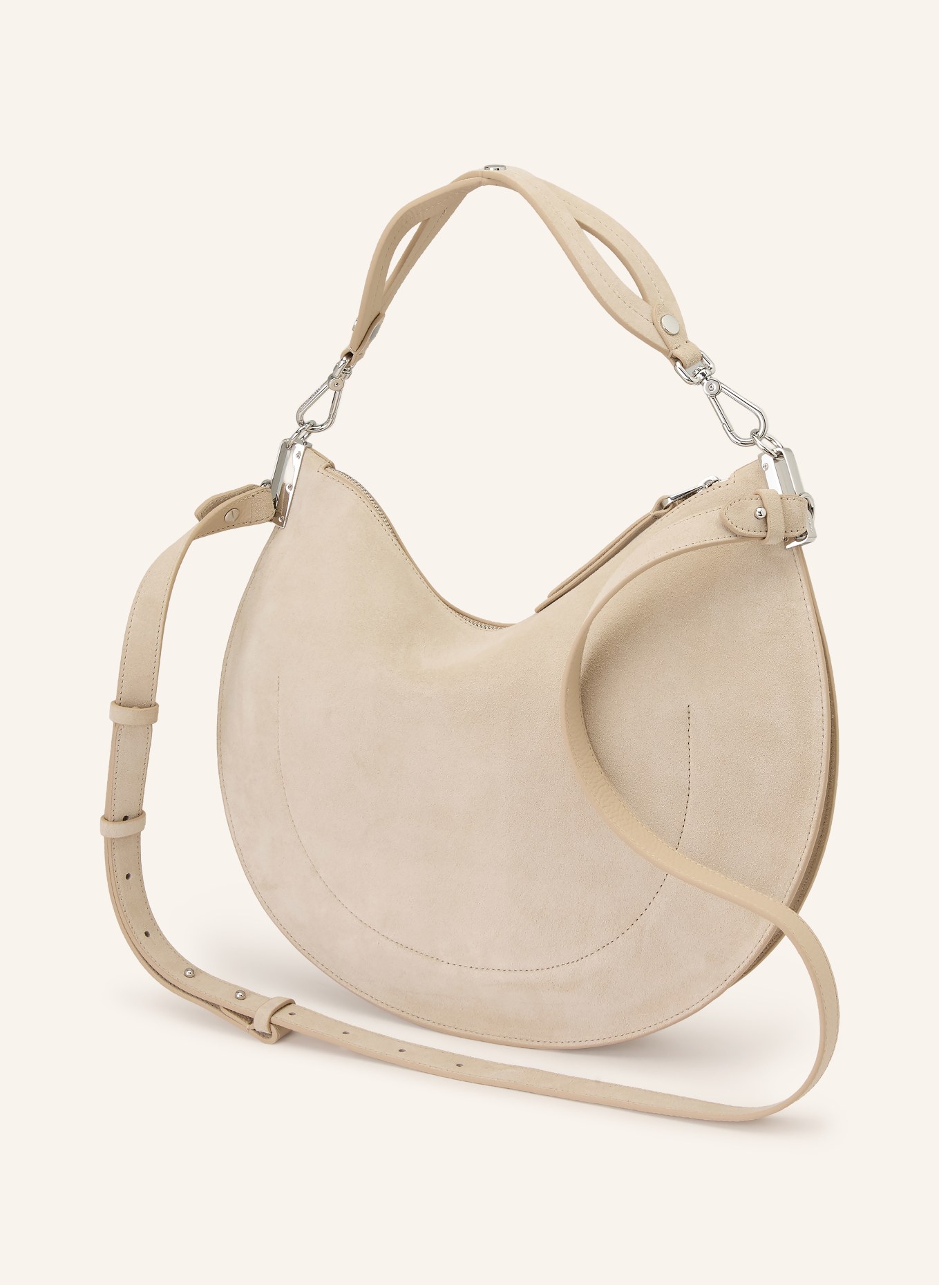 COCCINELLE sac hobo: MARRON CLAIR / ARGENT