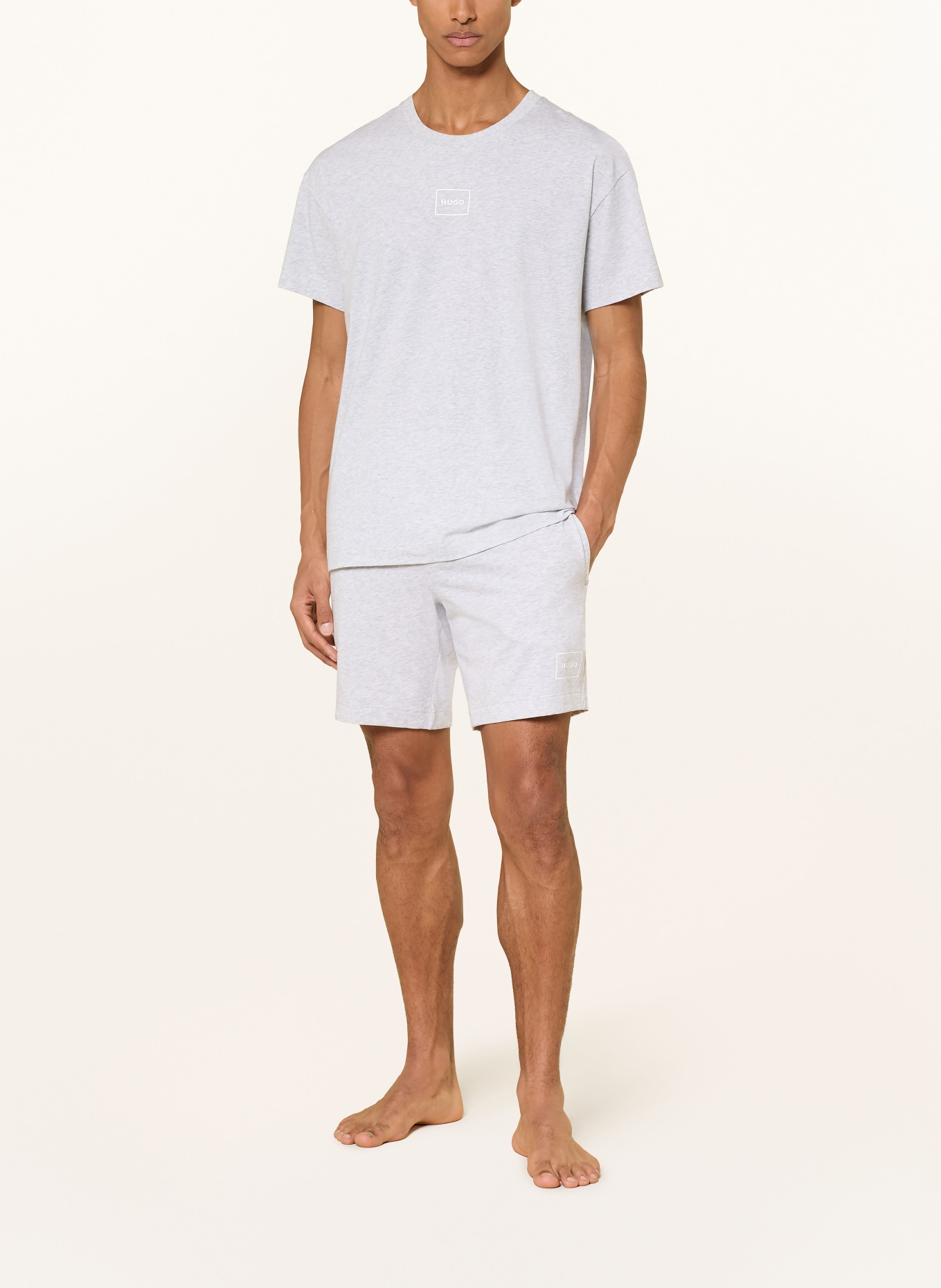HUGO Slaapshort LAZE: LICHTGRIJS