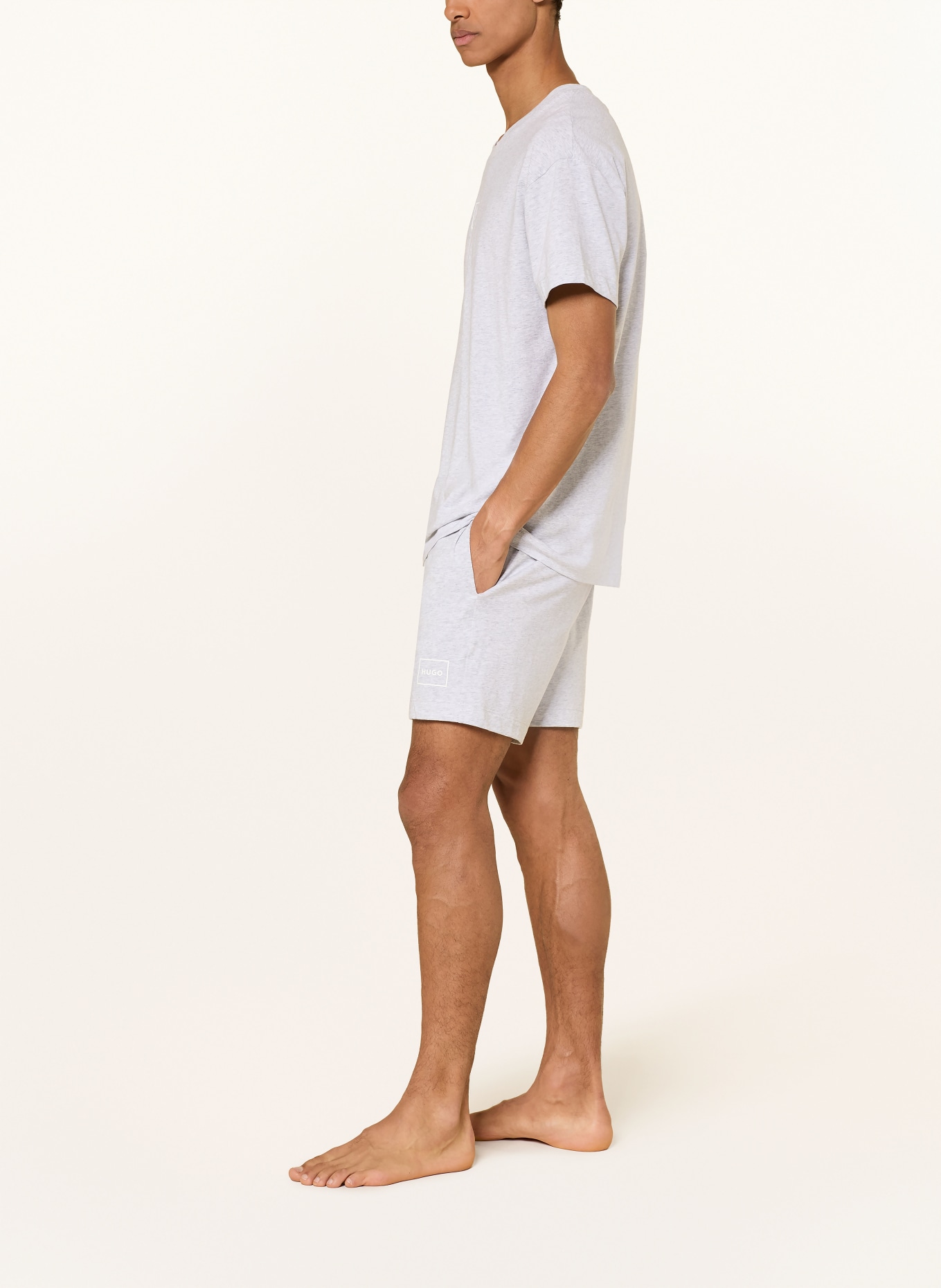 HUGO Slaapshort LAZE: LICHTGRIJS