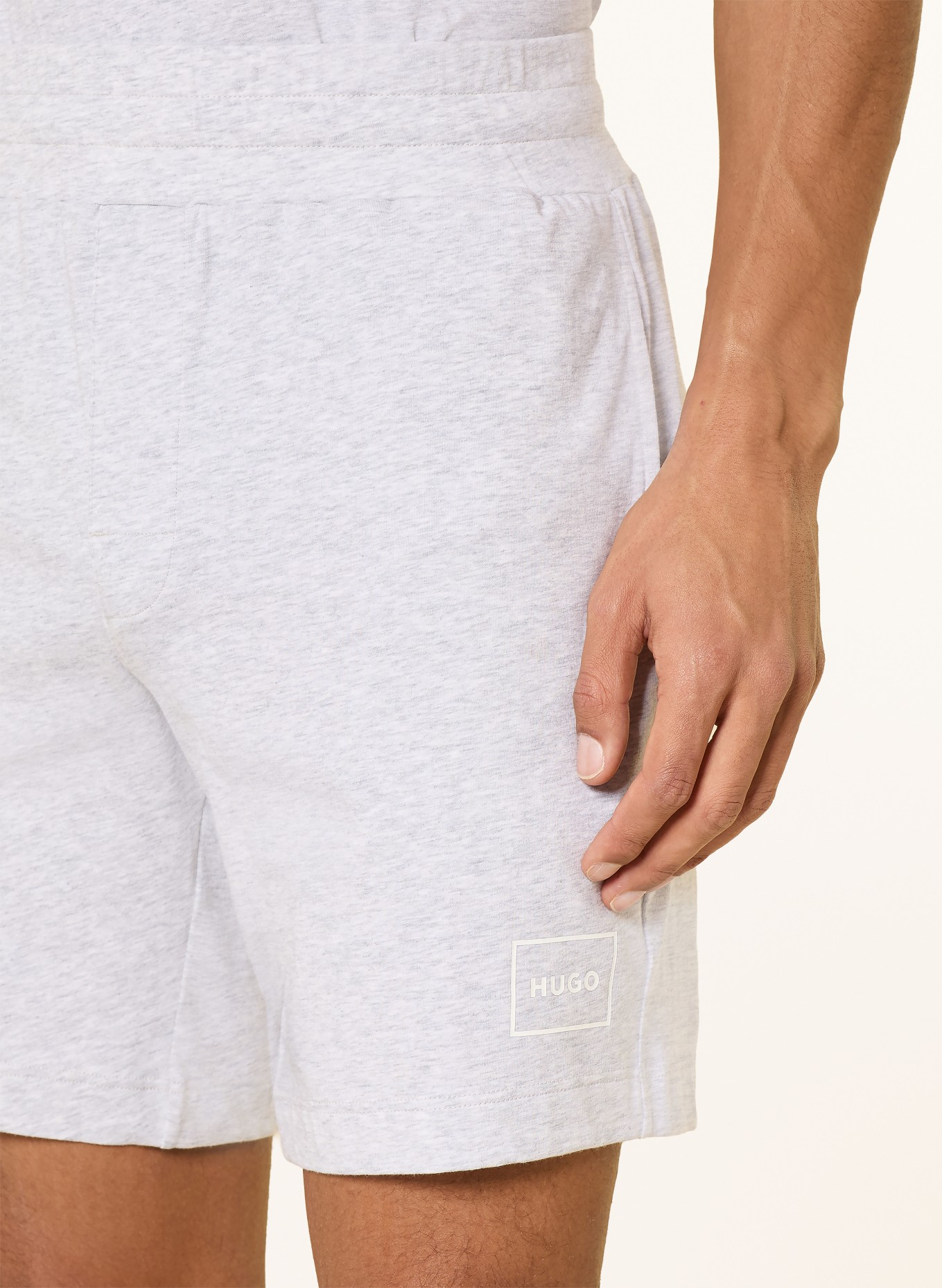 HUGO Slaapshort LAZE: LICHTGRIJS