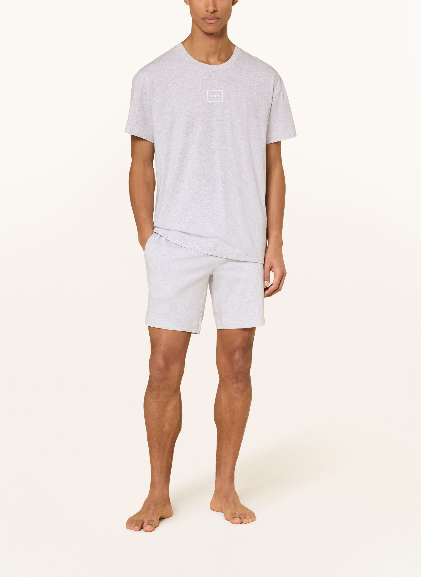 HUGO Slaapshirt LAZE: LICHTGRIJS