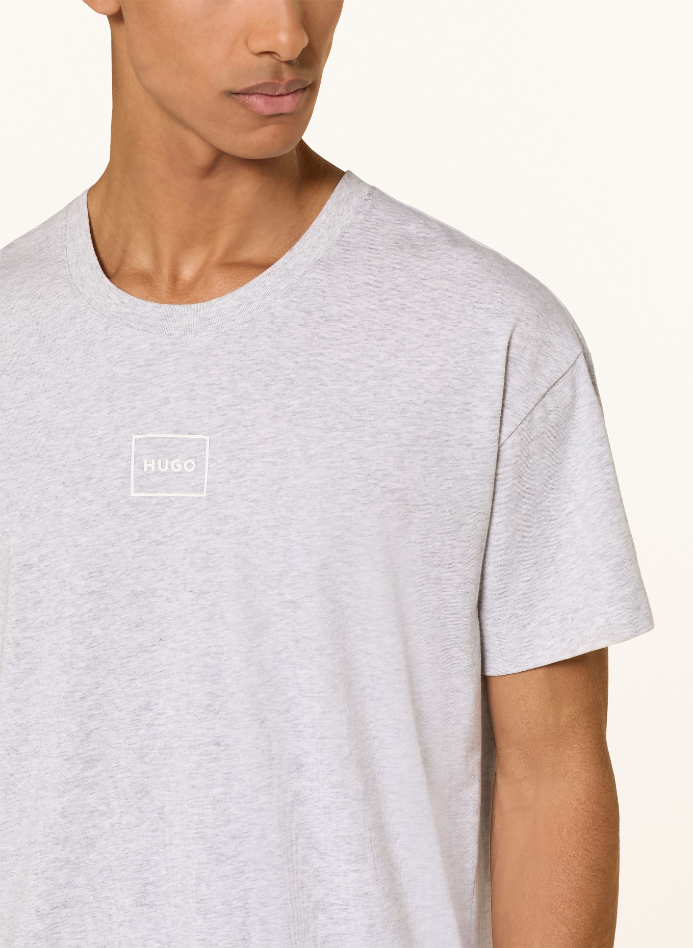 HUGO Slaapshirt LAZE: LICHTGRIJS