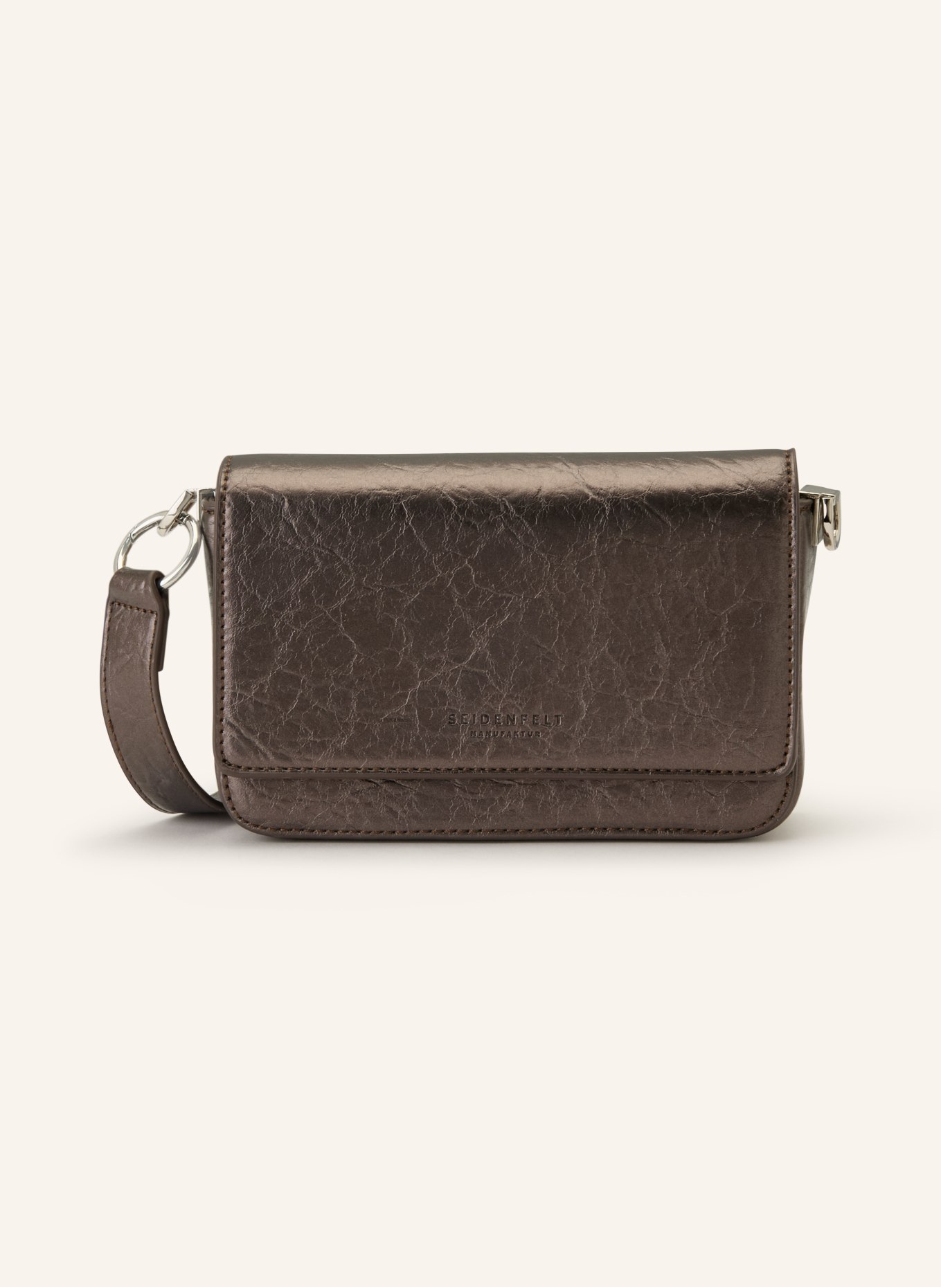 SEIDENFELT Sac à bandoulière LIINAJA: TAUPE / ARGENT