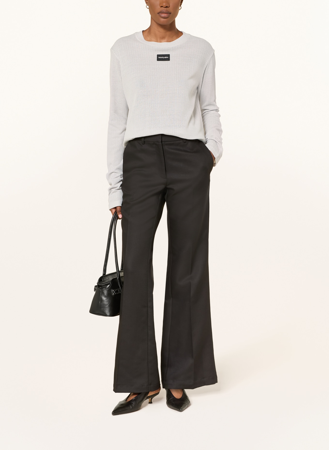 black palms Longsleeve KATE: LICHTGRIJS