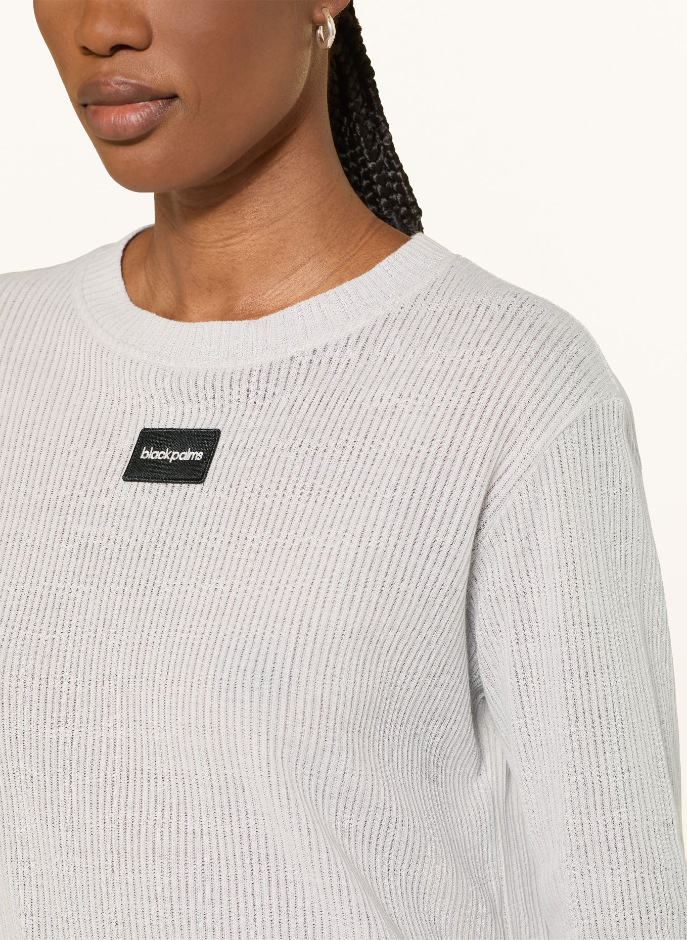 black palms Longsleeve KATE: LICHTGRIJS