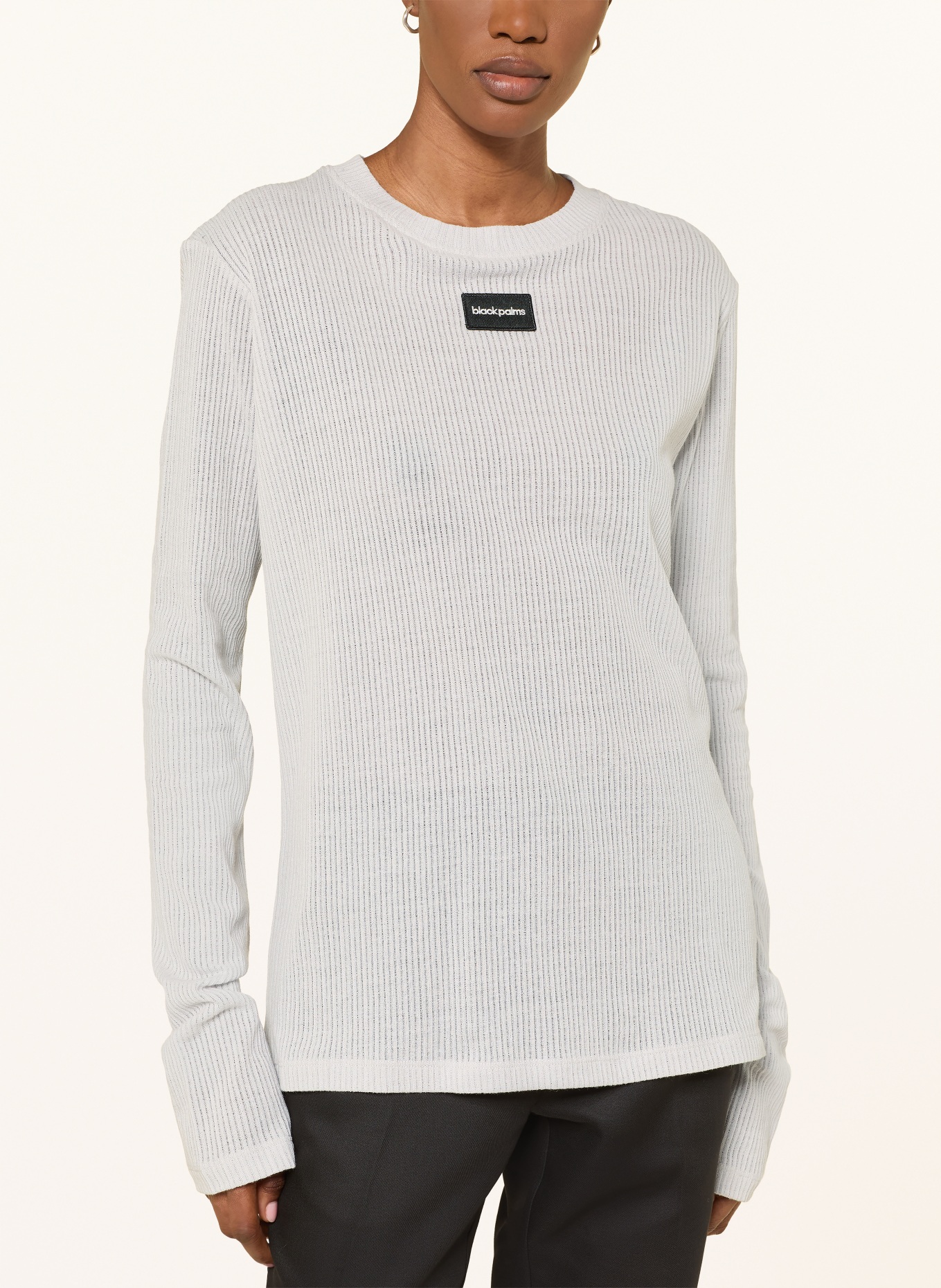 black palms Longsleeve KATE: LICHTGRIJS