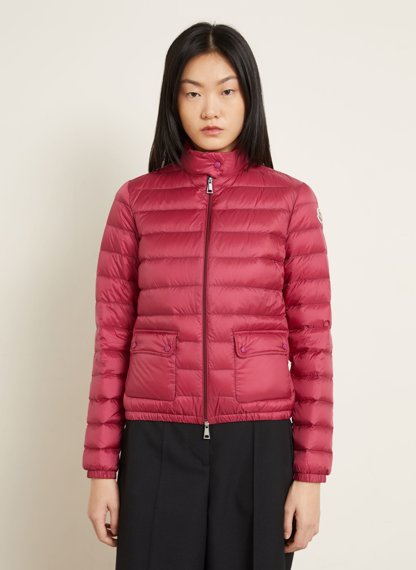 MONCLER Down jacket LANS: DARK RED