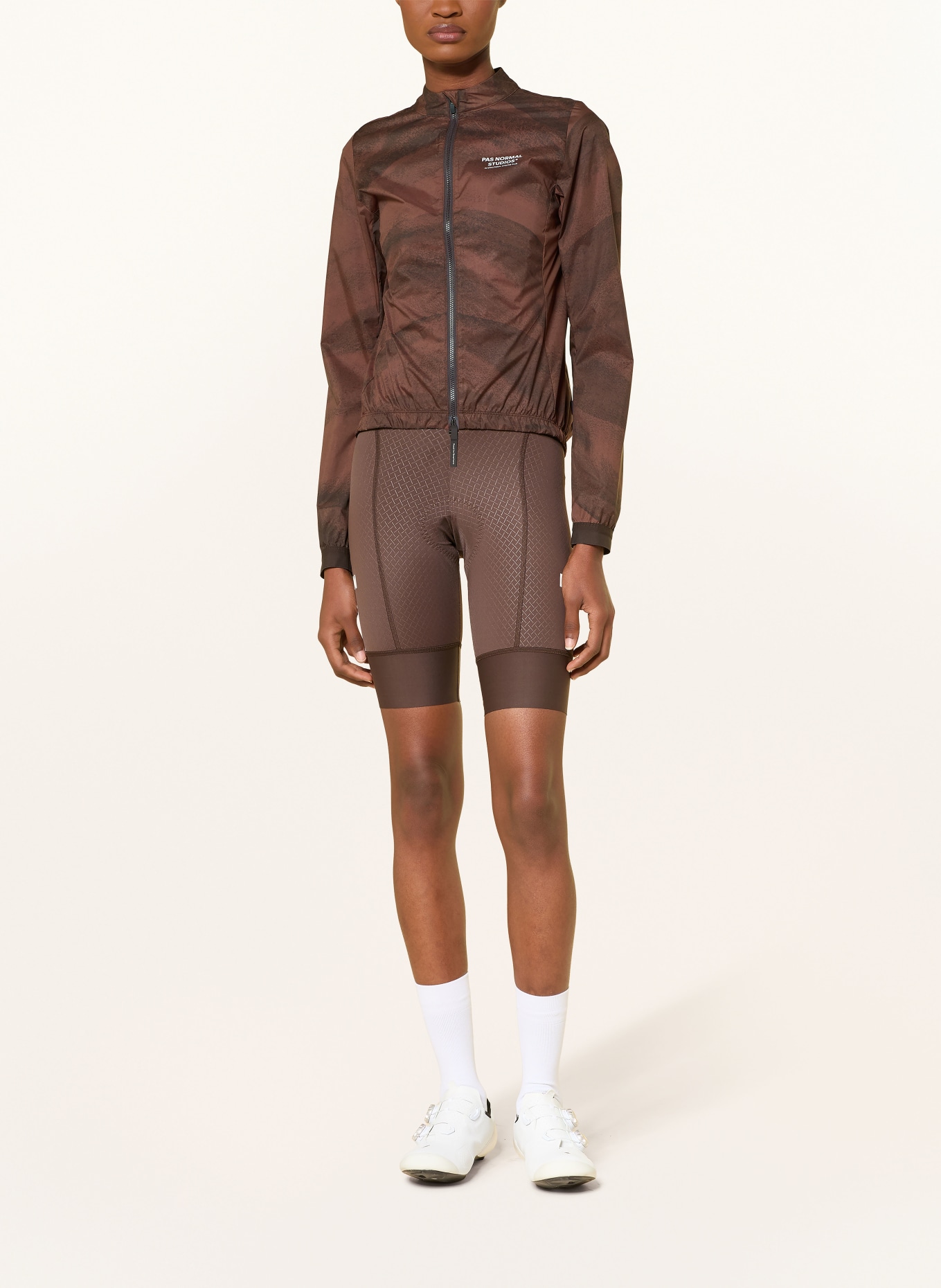 PAS NORMAL STUDIOS Cycling jacket MECHANISM STOW AWAY: DARK BROWN