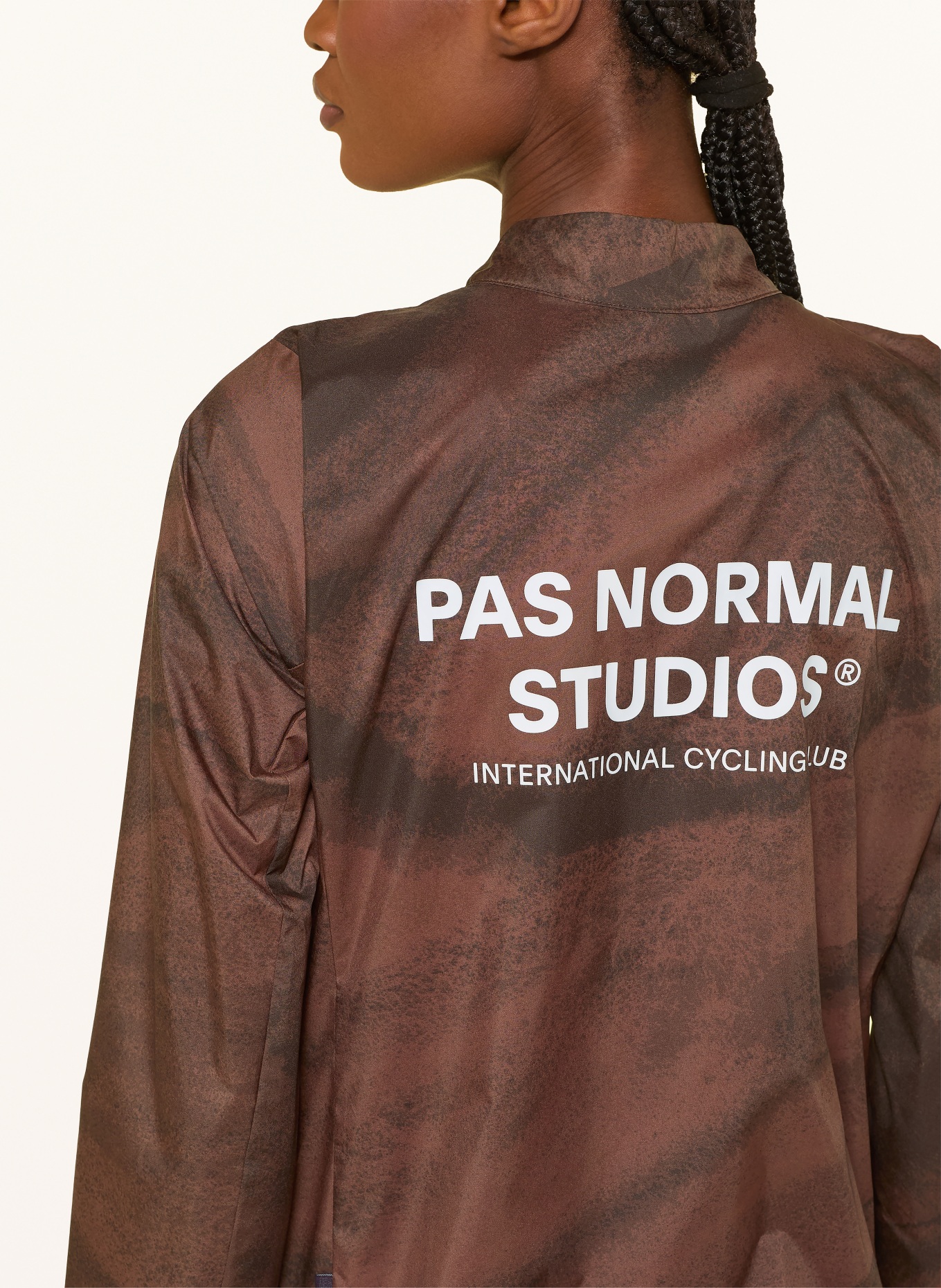 PAS NORMAL STUDIOS Cycling jacket MECHANISM STOW AWAY: DARK BROWN