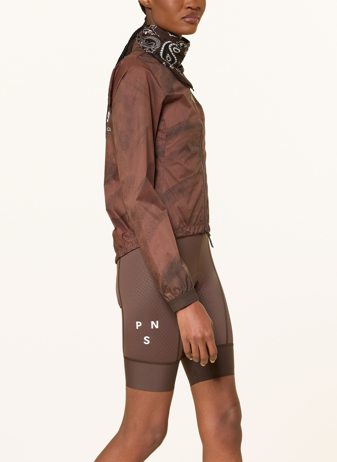PAS NORMAL STUDIOS Cycling jacket MECHANISM STOW AWAY: DARK BROWN