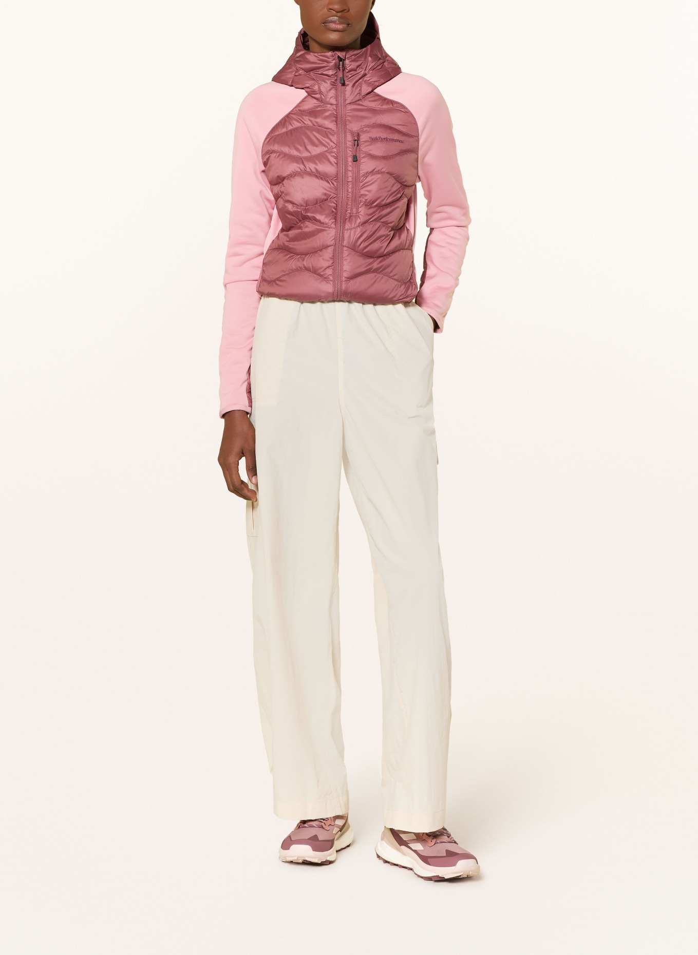 Peak Performance Hybrid down jacket HELIUM: DUSKY PINK / PINK
