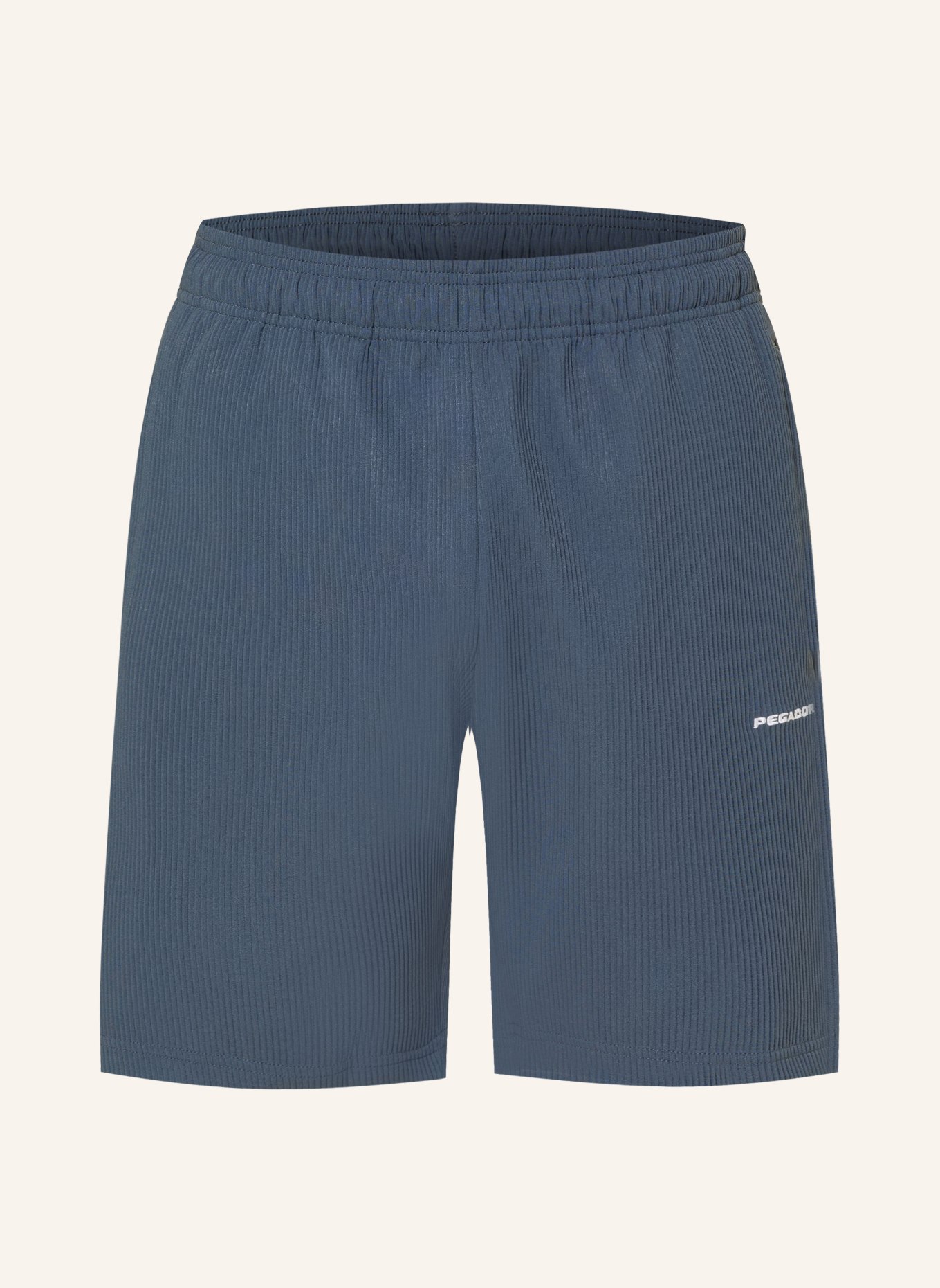 PEGADOR Plissé shorts TROY: DONKERBLAUW
