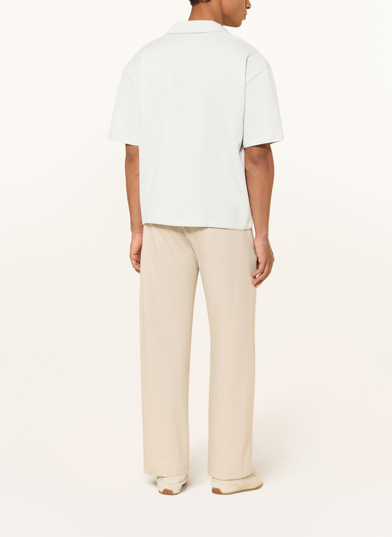 PEGADOR Resorthemd TROY Comfort Fit met plooien: LICHTGRIJS