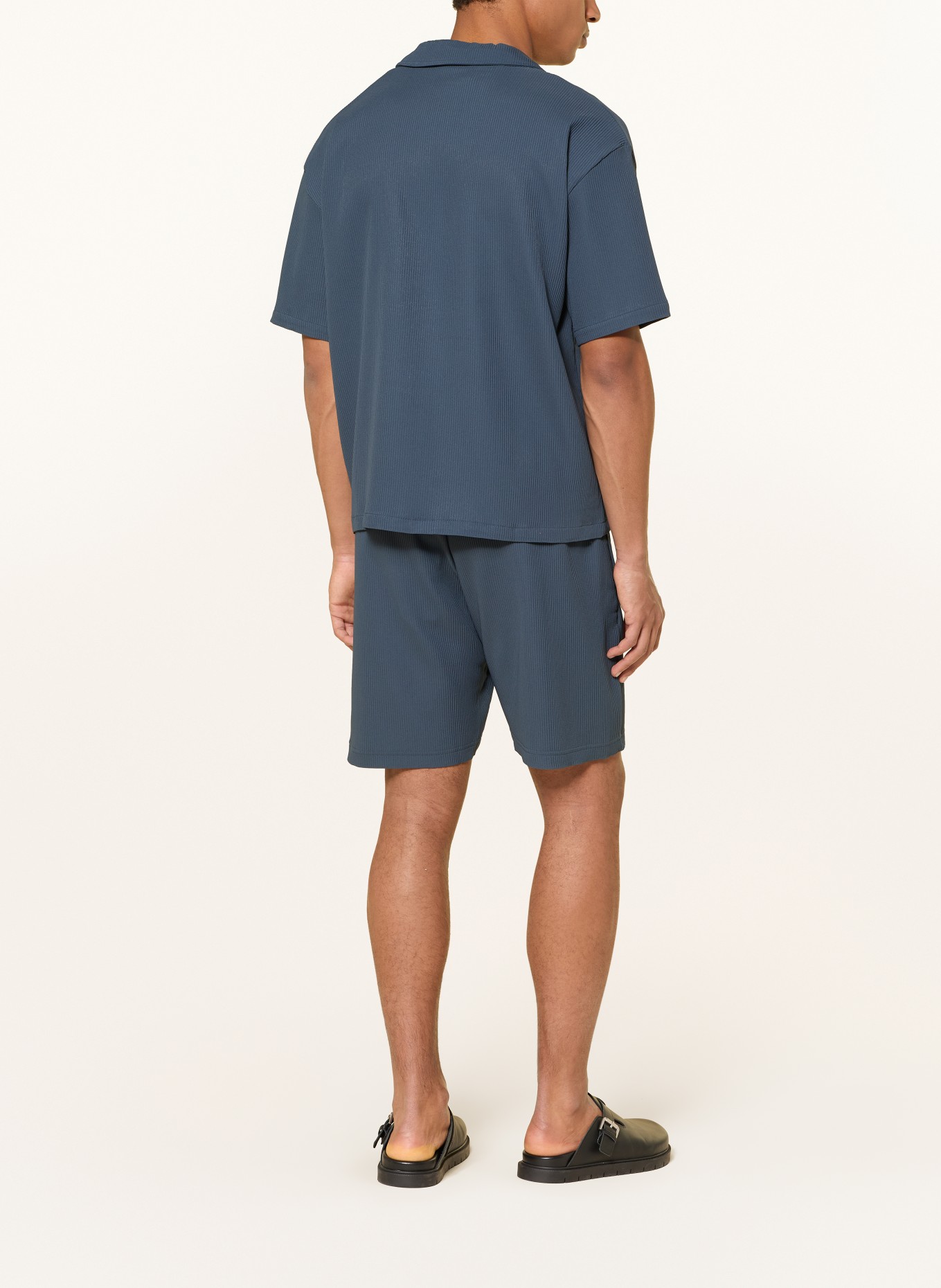 PEGADOR Koszula z klapami TROY comfort fit z plisami: GRANATOWY