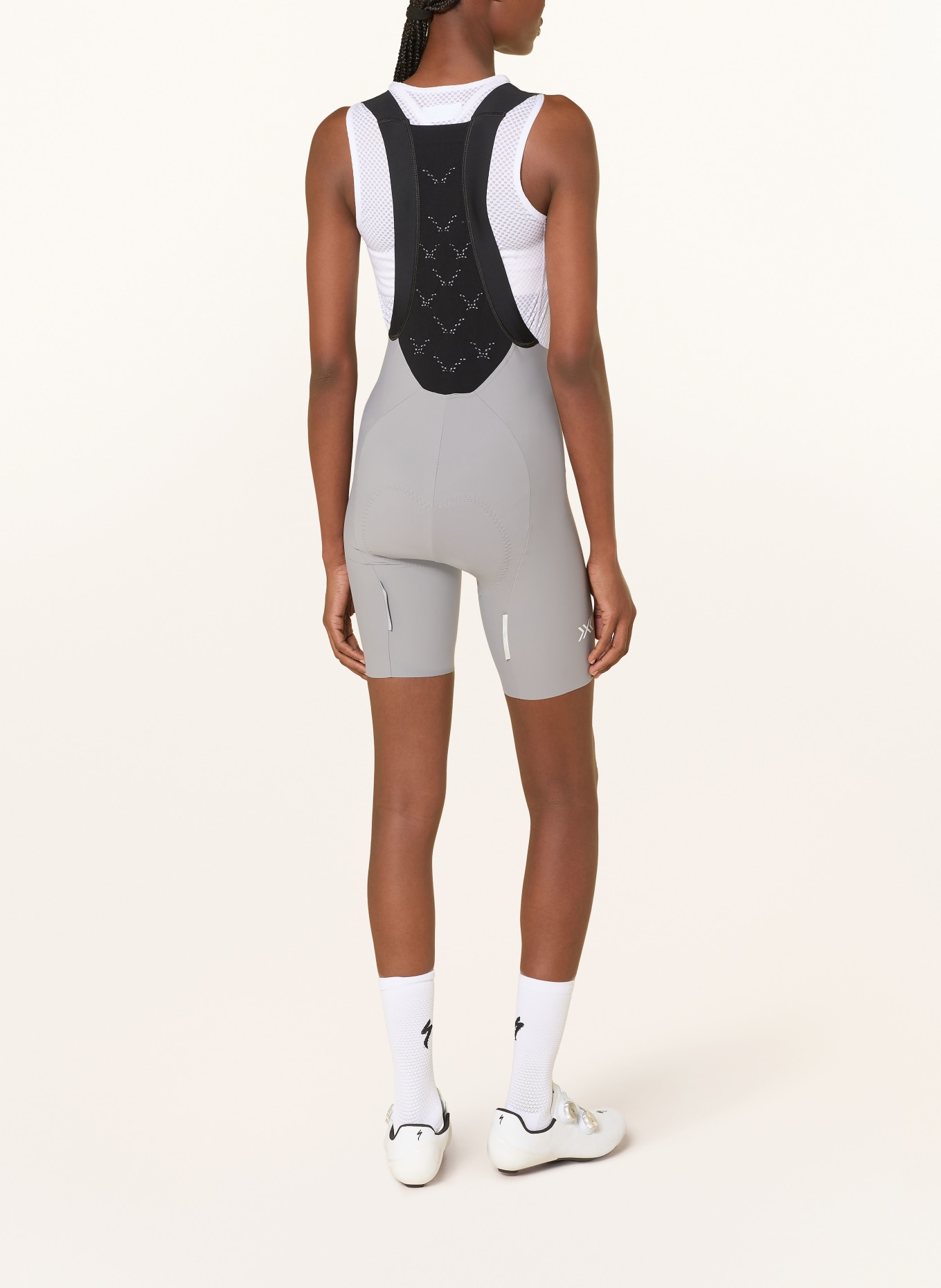 X-BIONIC Fietsbroek COREFUSION BIB met bretels en gewatteerde inzetstukken: GRIJS