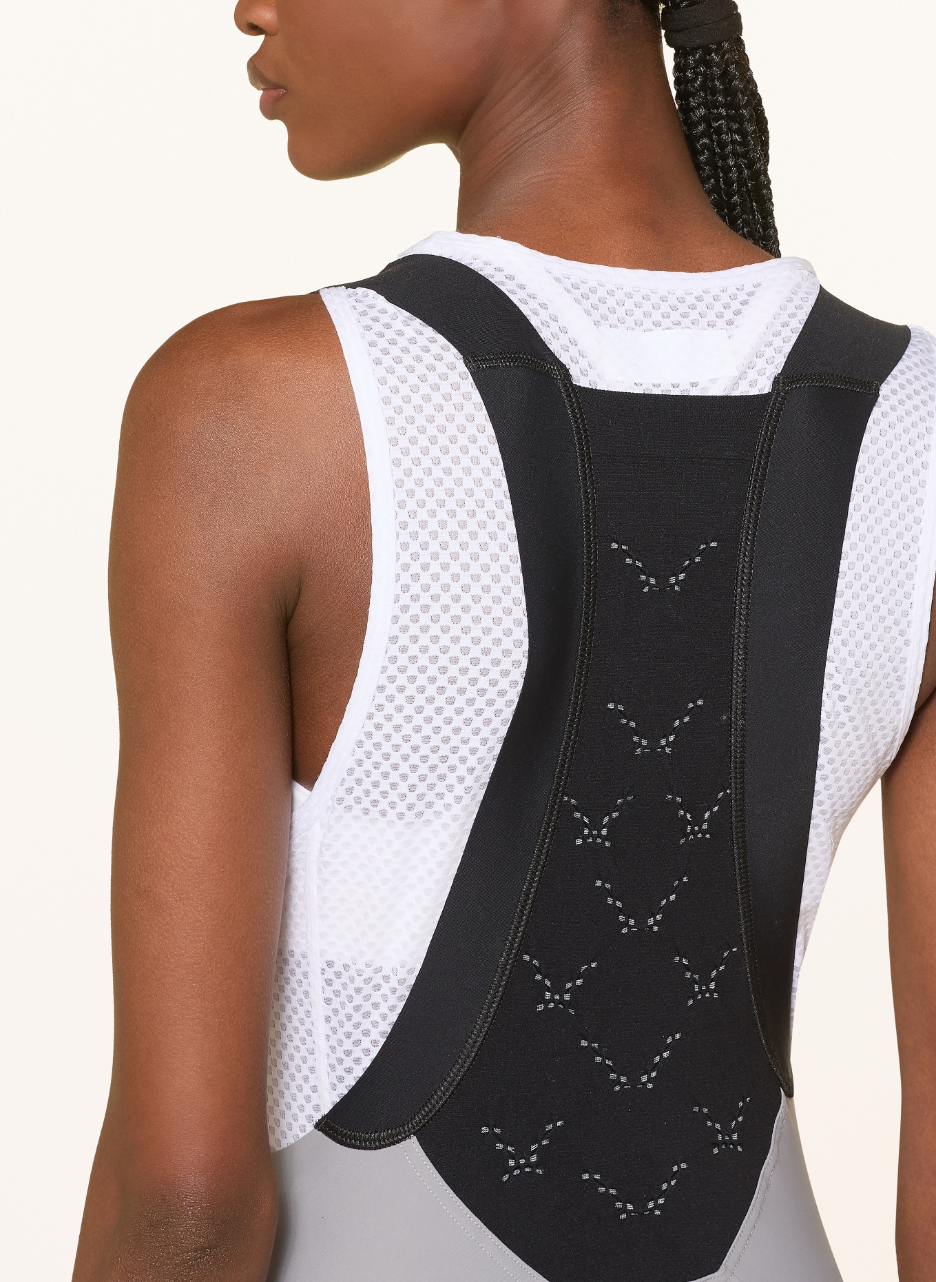 X-BIONIC Fietsbroek COREFUSION BIB met bretels en gewatteerde inzetstukken: GRIJS