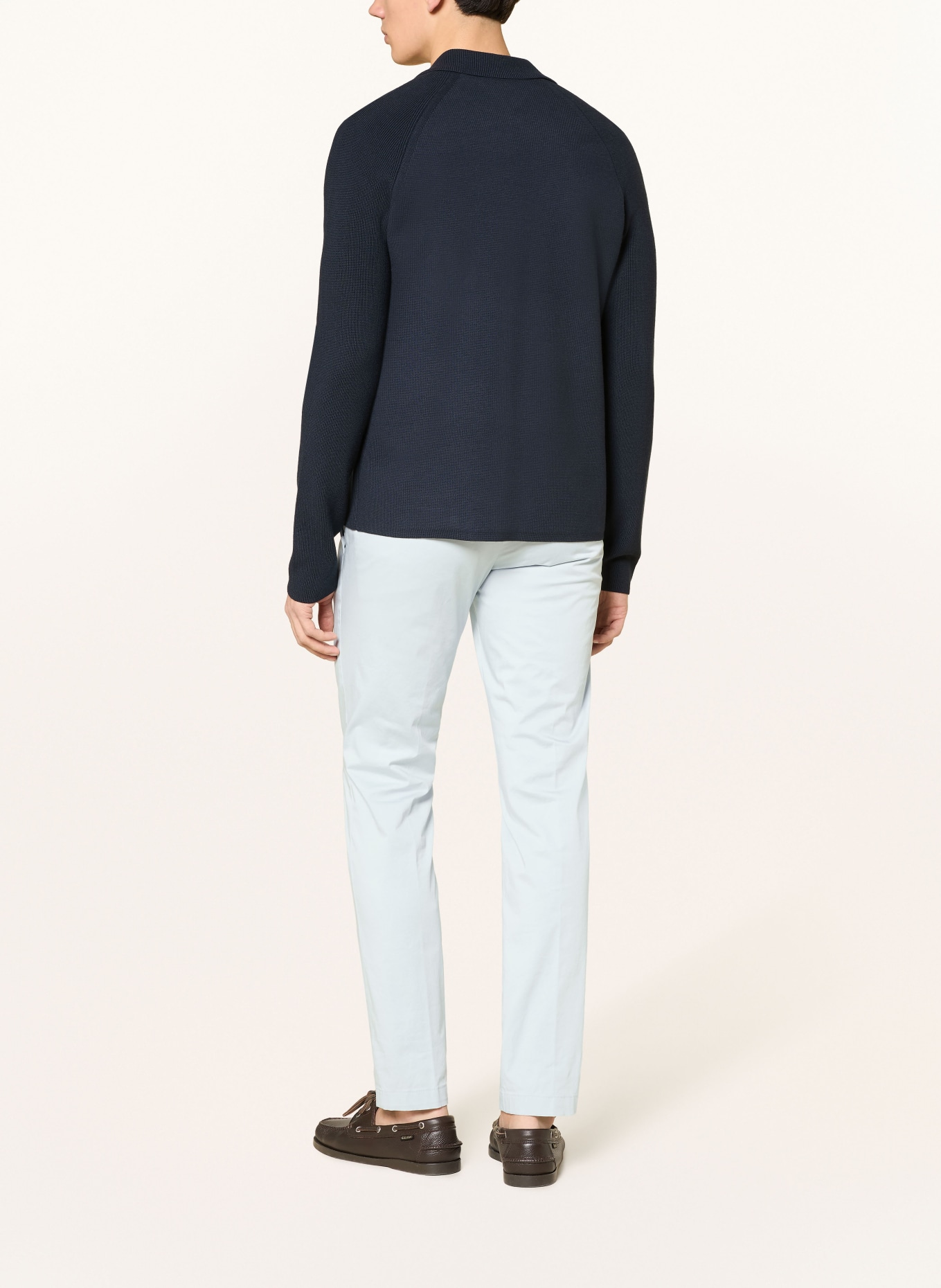 HILTL Chino slim fit: LICHTBLAUW