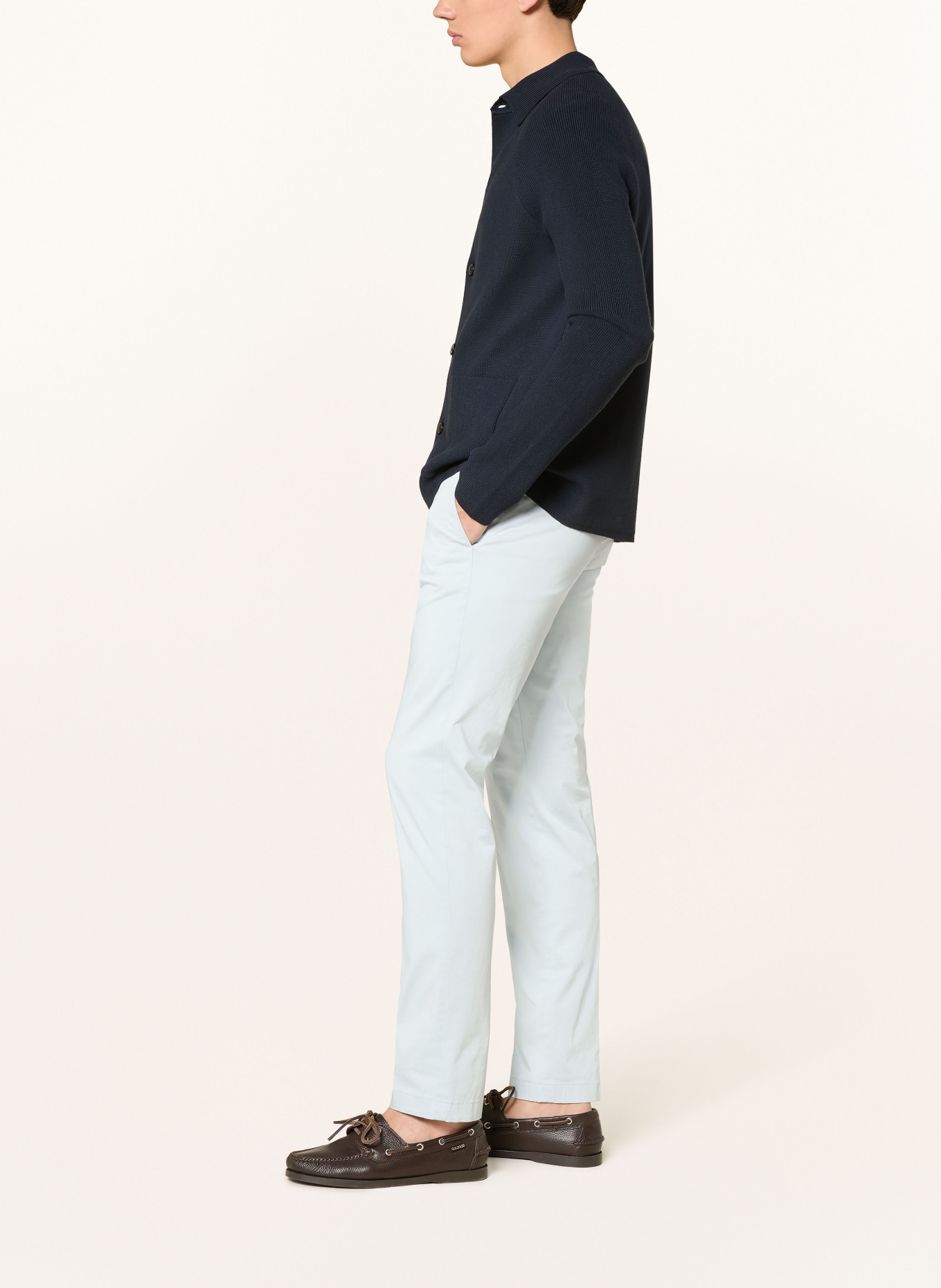 HILTL Chino slim fit: LICHTBLAUW