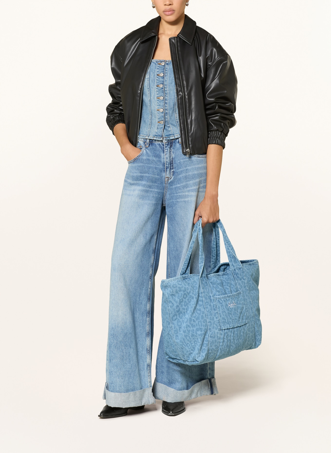 Lala Berlin Shopper MERGE: LICHTBLAUW